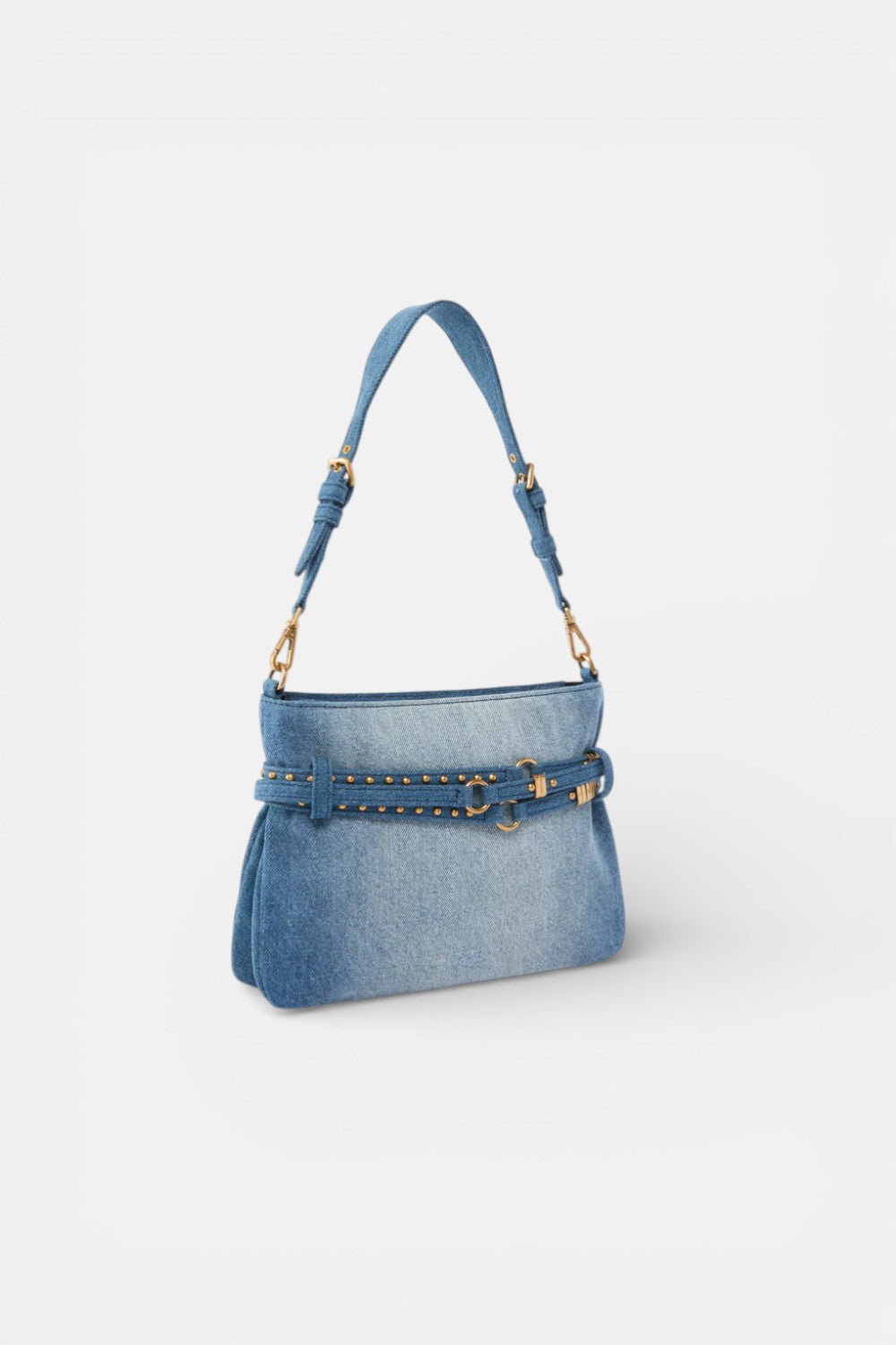 borsa a spalla belt mini denim