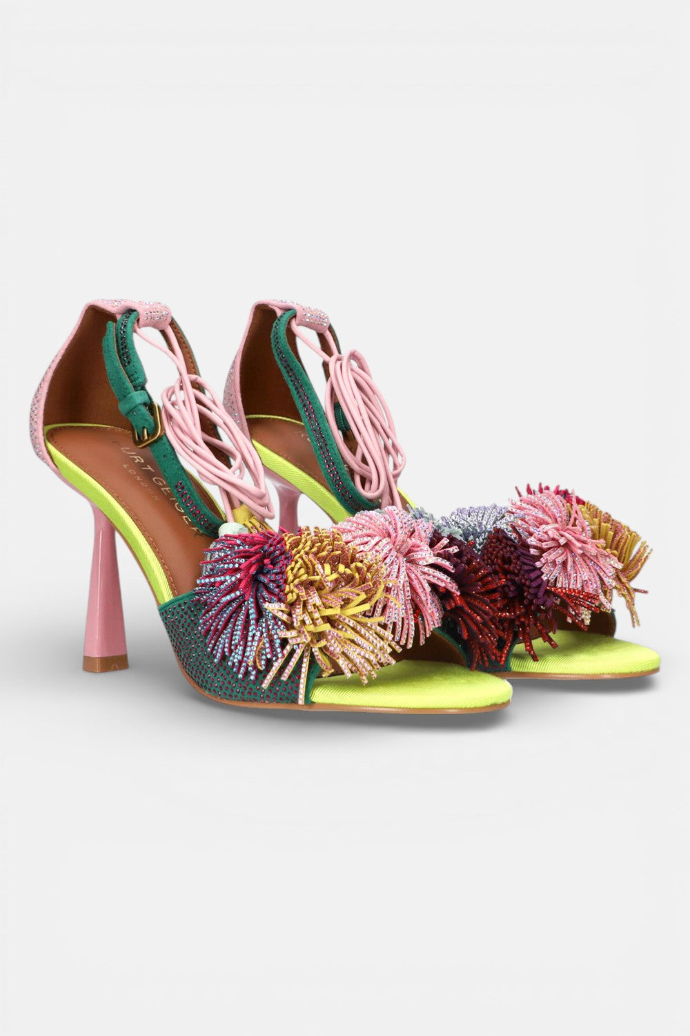 sandali pom pom ankle tie