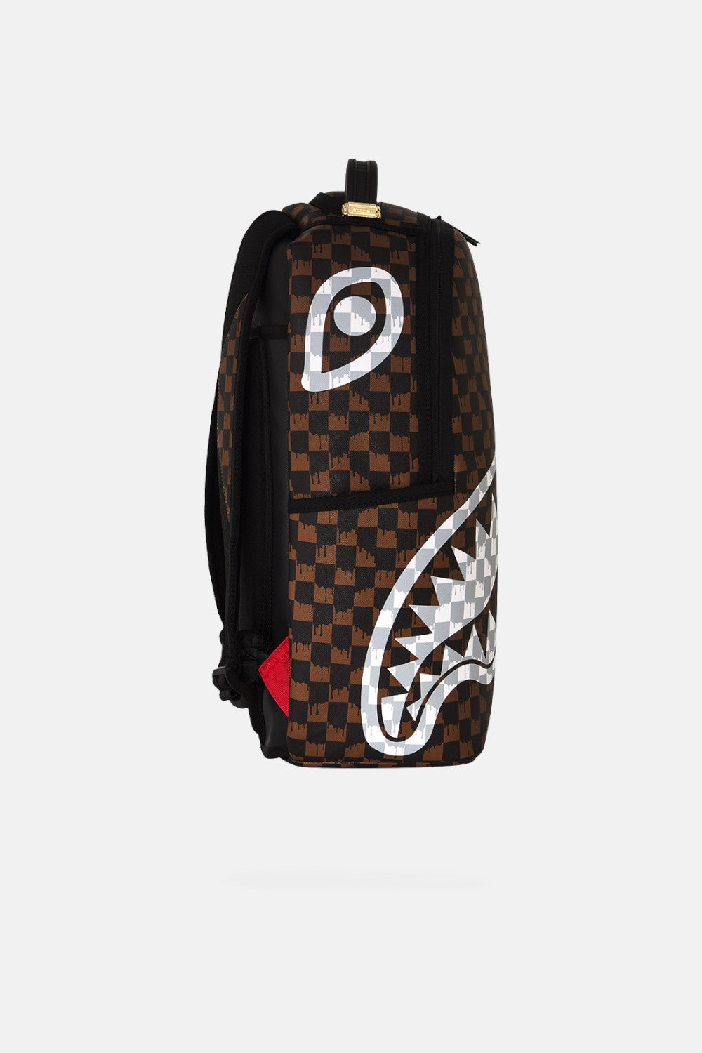 zaino BROWN AND CREAM DRIP CHECK SHARK