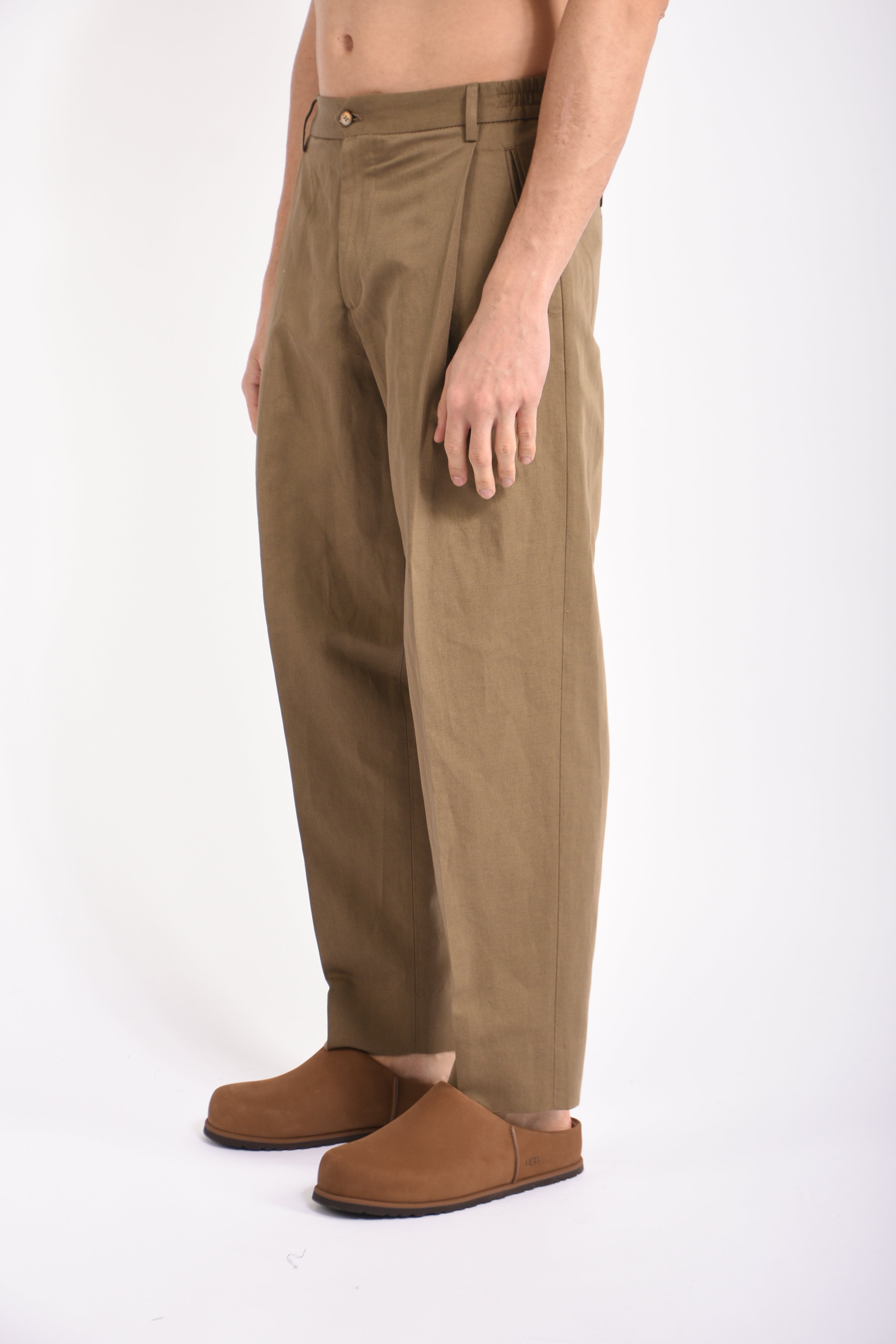 Pantaloni Manhattans in cotone e lino