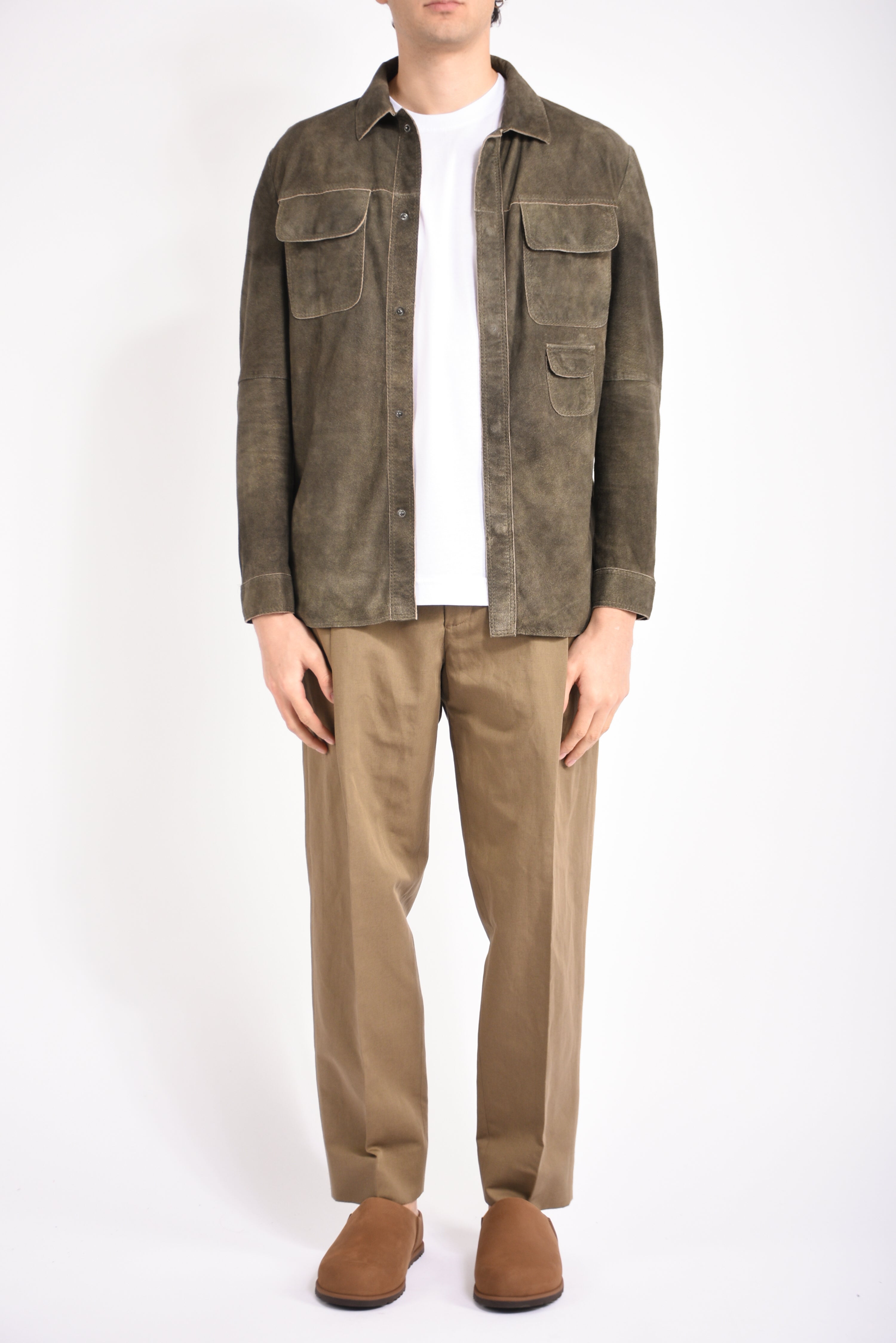 Pantaloni Manhattans in cotone e lino