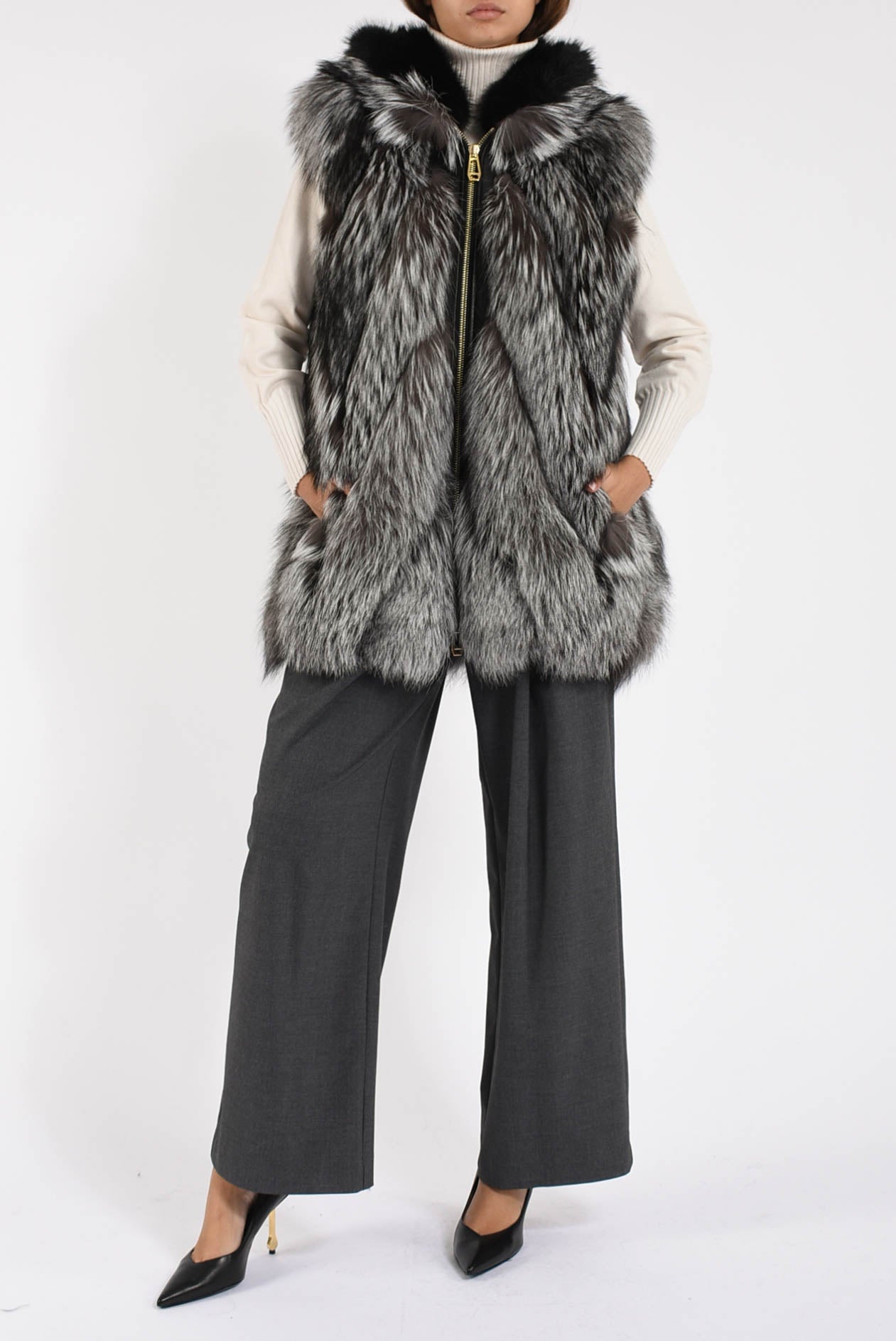 gilet in volpe