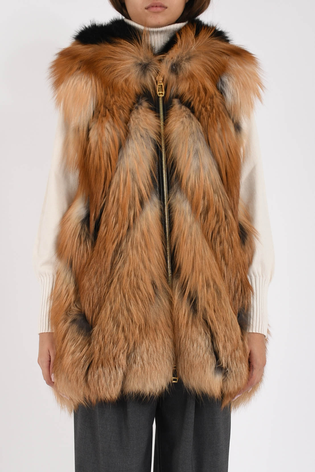 gilet in volpe
