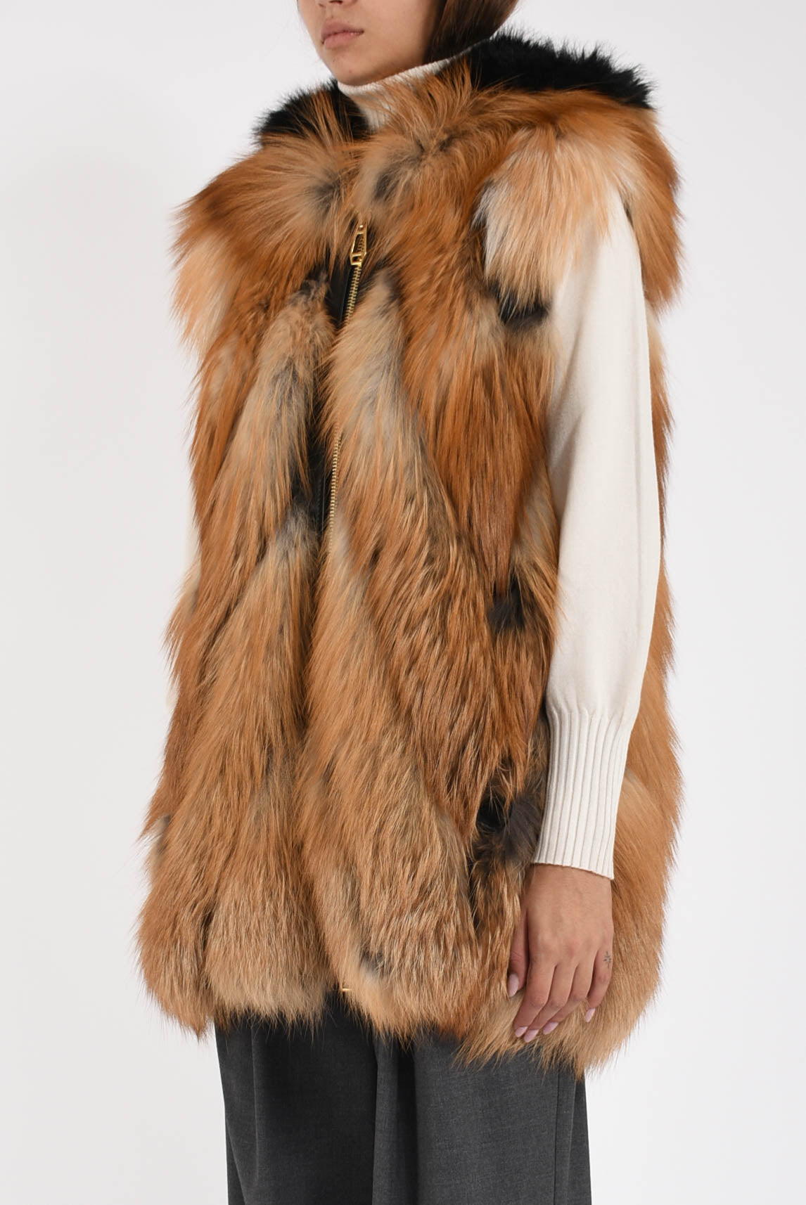 gilet in volpe