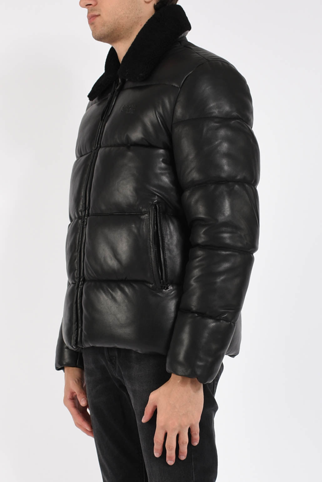 Piumino in pelle