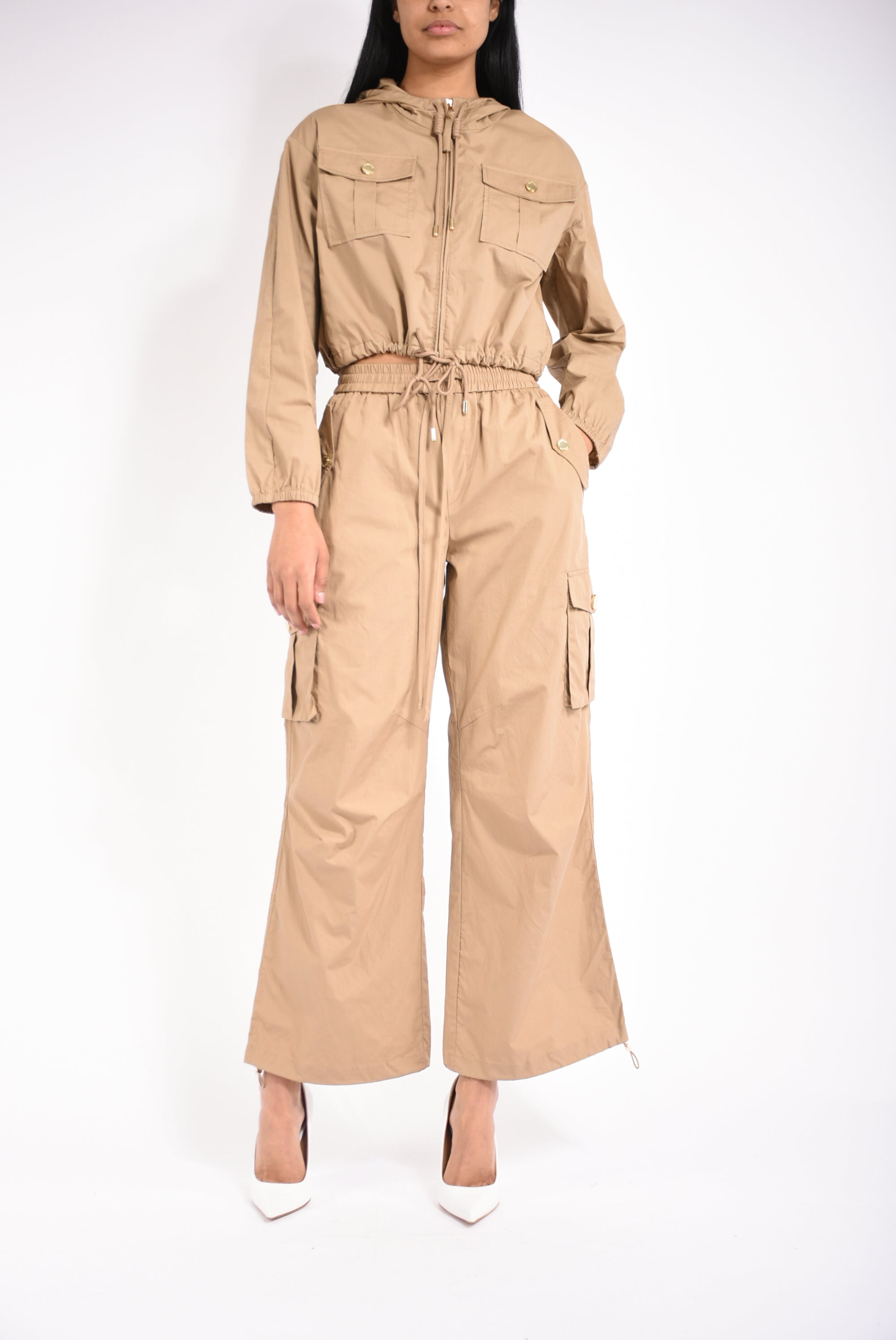 pantaloni cargo in cotone