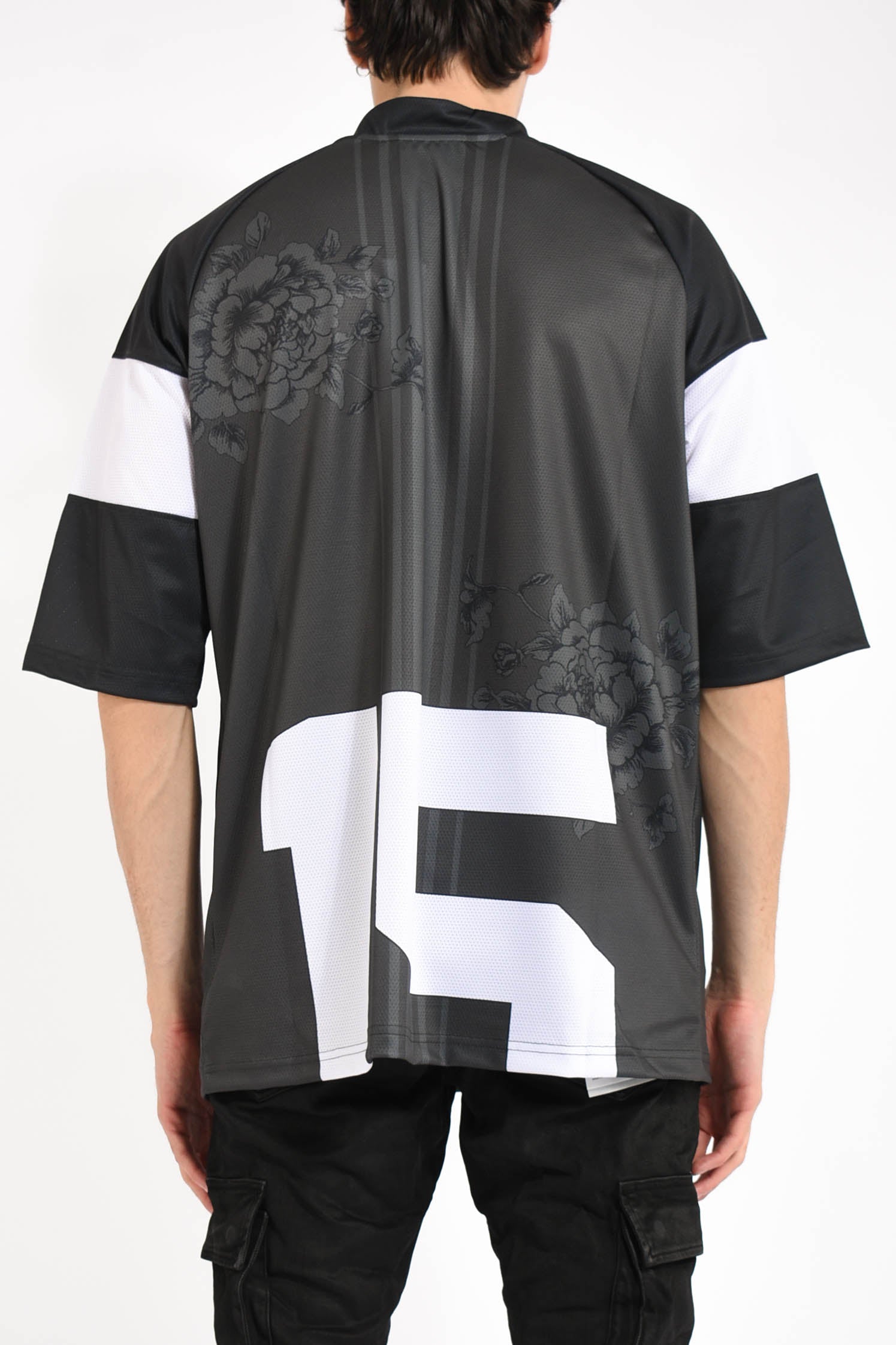 t-shirt Black Flower Tech