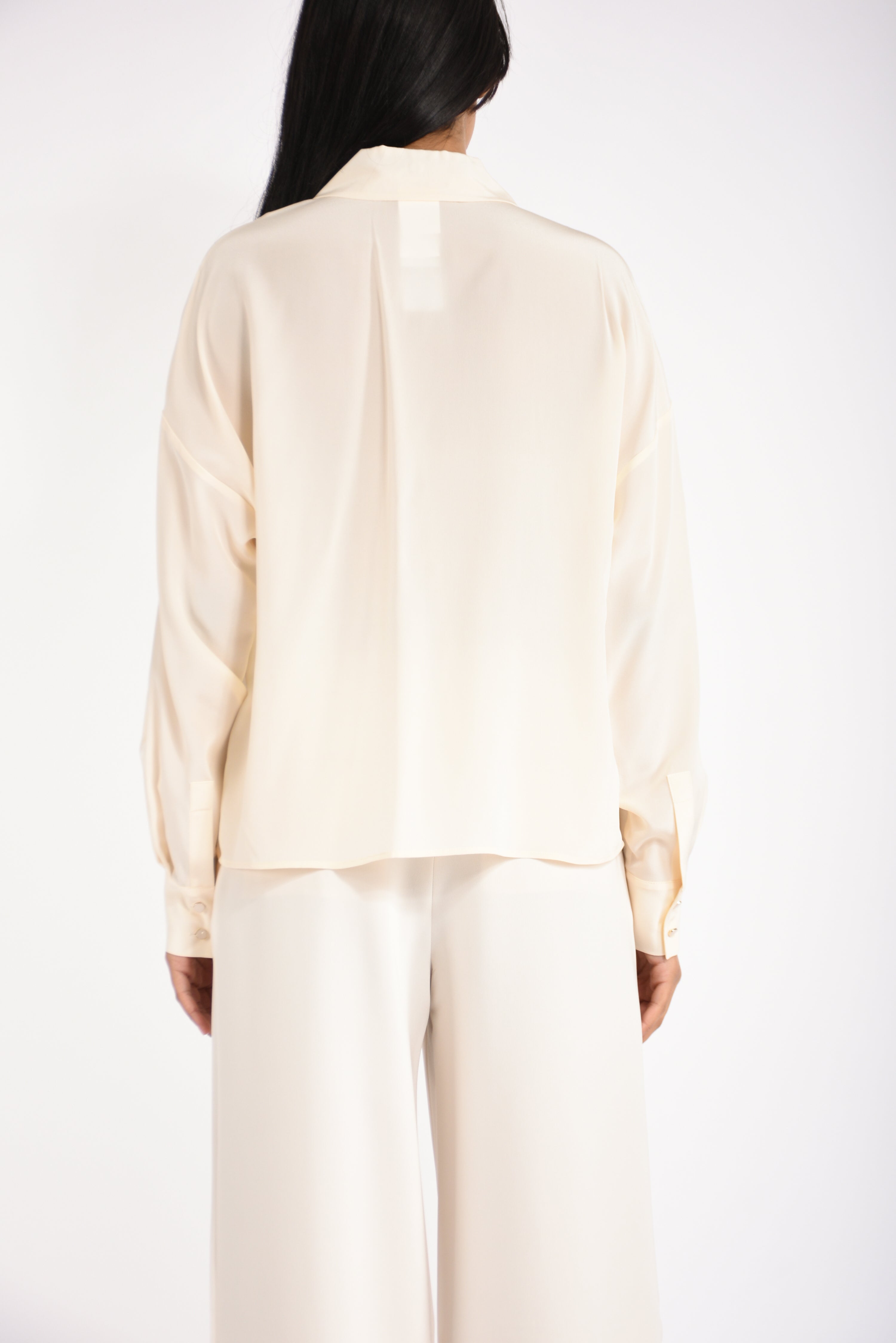 camicia in seta con cravattino colon