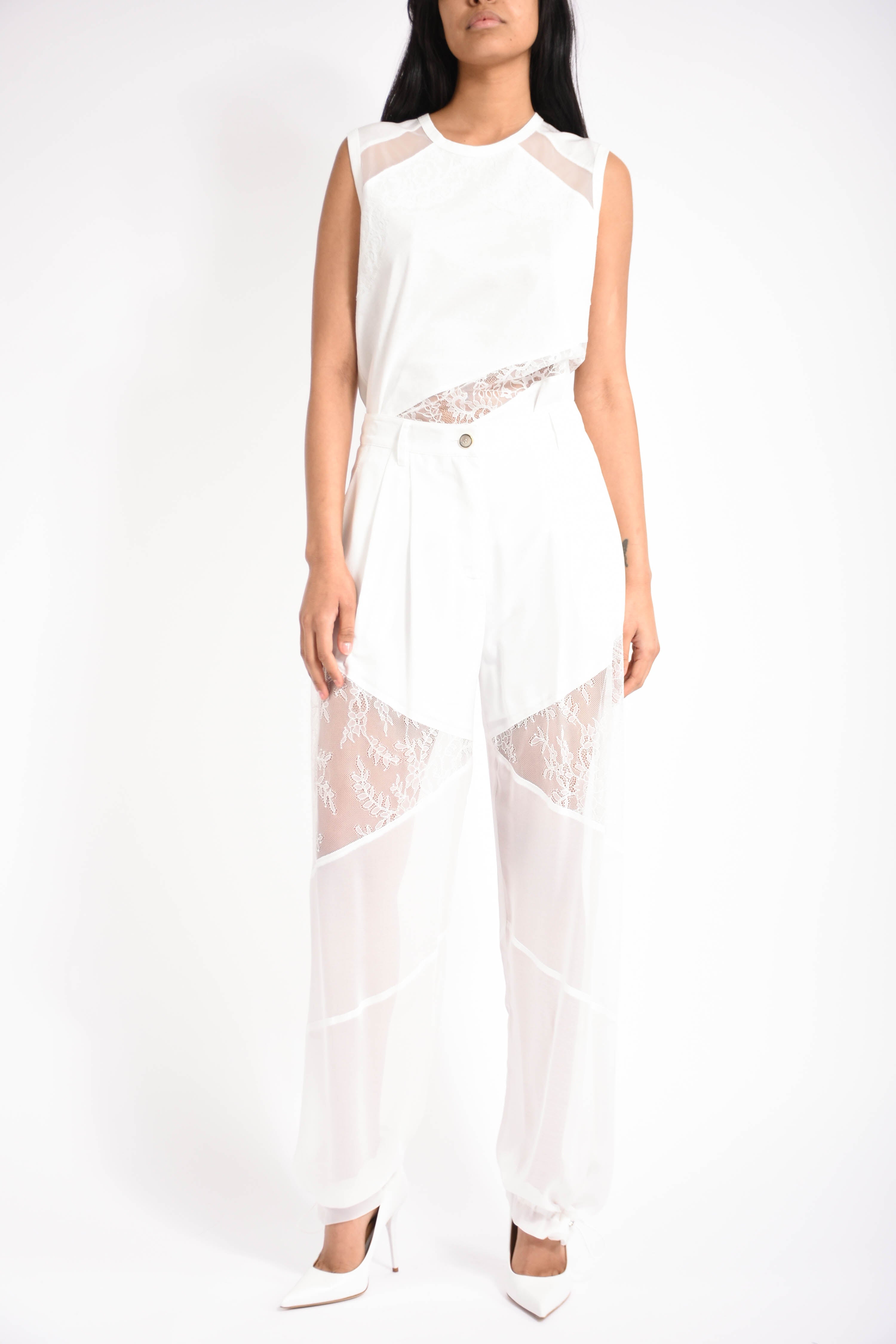maglia con dettagli in pizzo molly