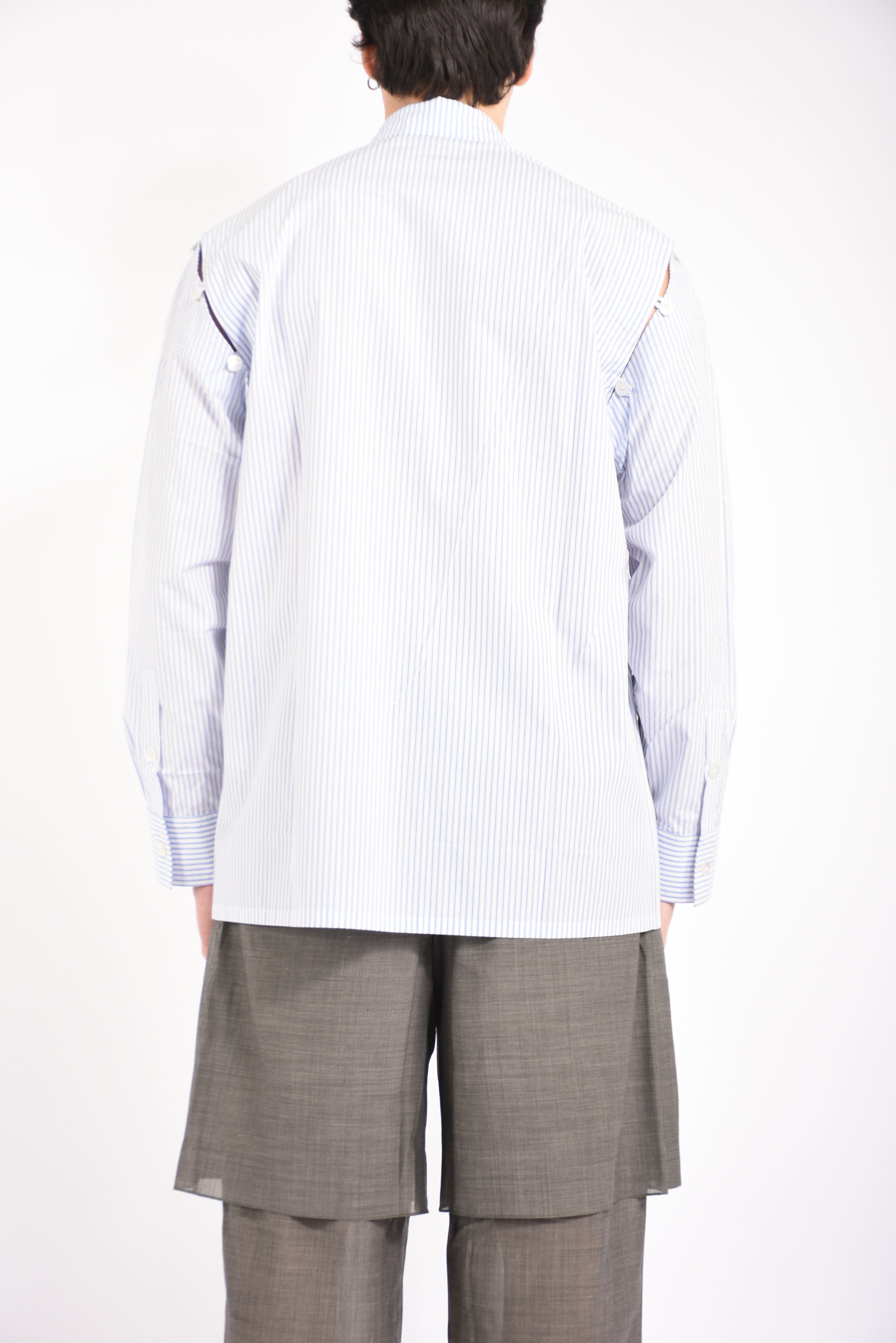 Camicia stripe in popeline
