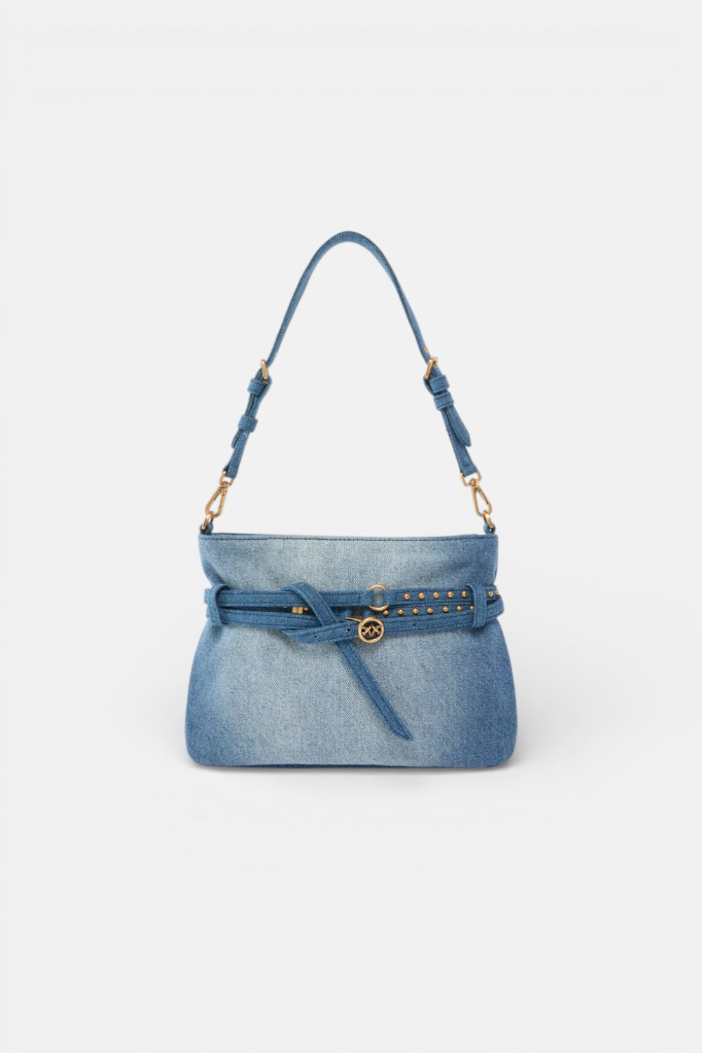 borsa a spalla belt mini denim