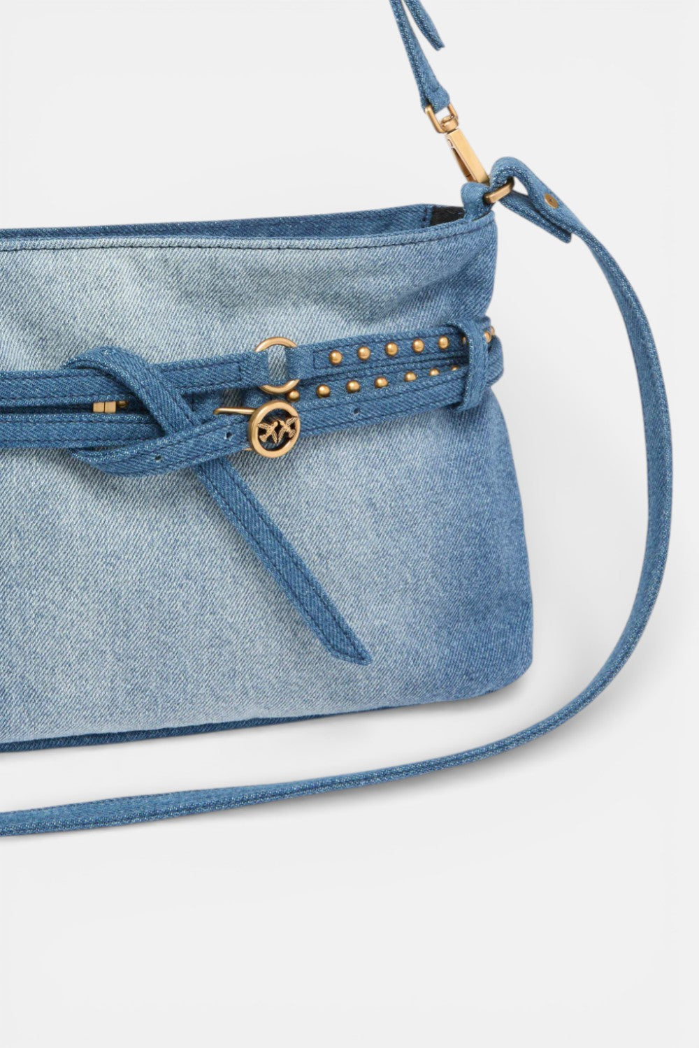 borsa a spalla belt mini denim