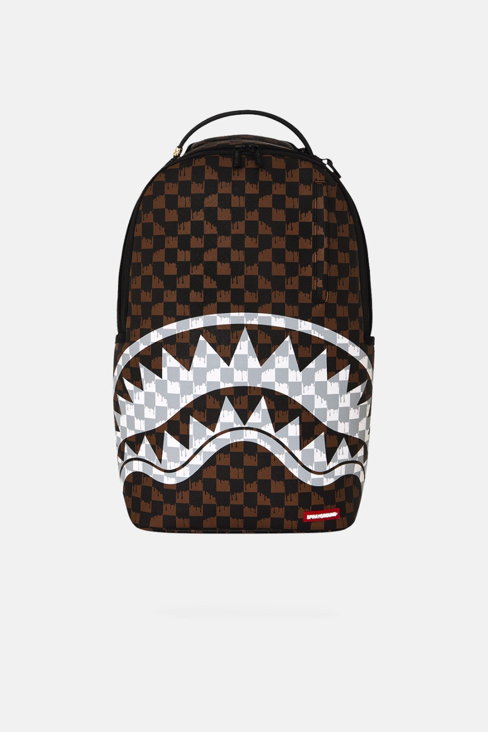 zaino BROWN AND CREAM DRIP CHECK SHARK