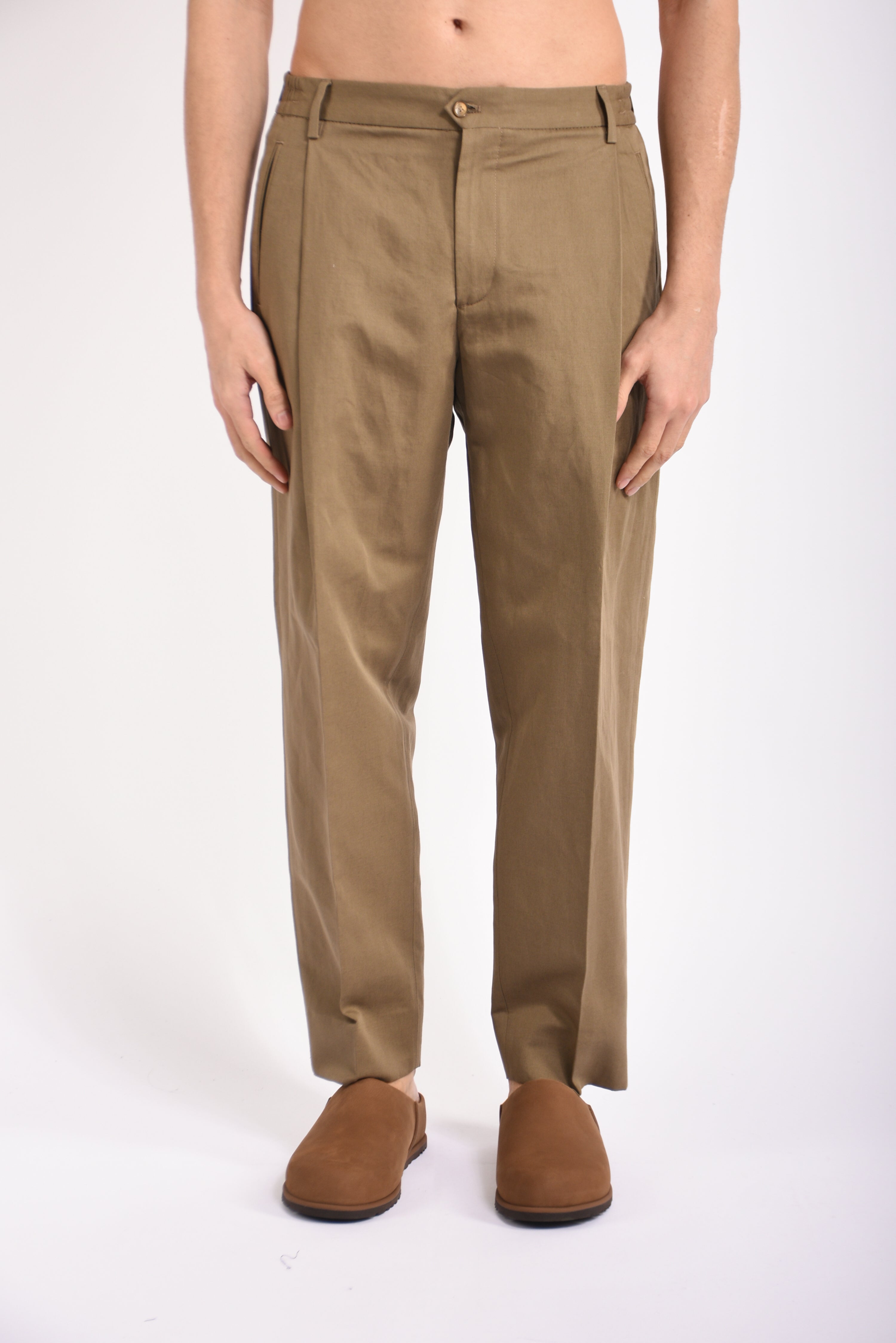 Pantaloni Manhattans in cotone e lino