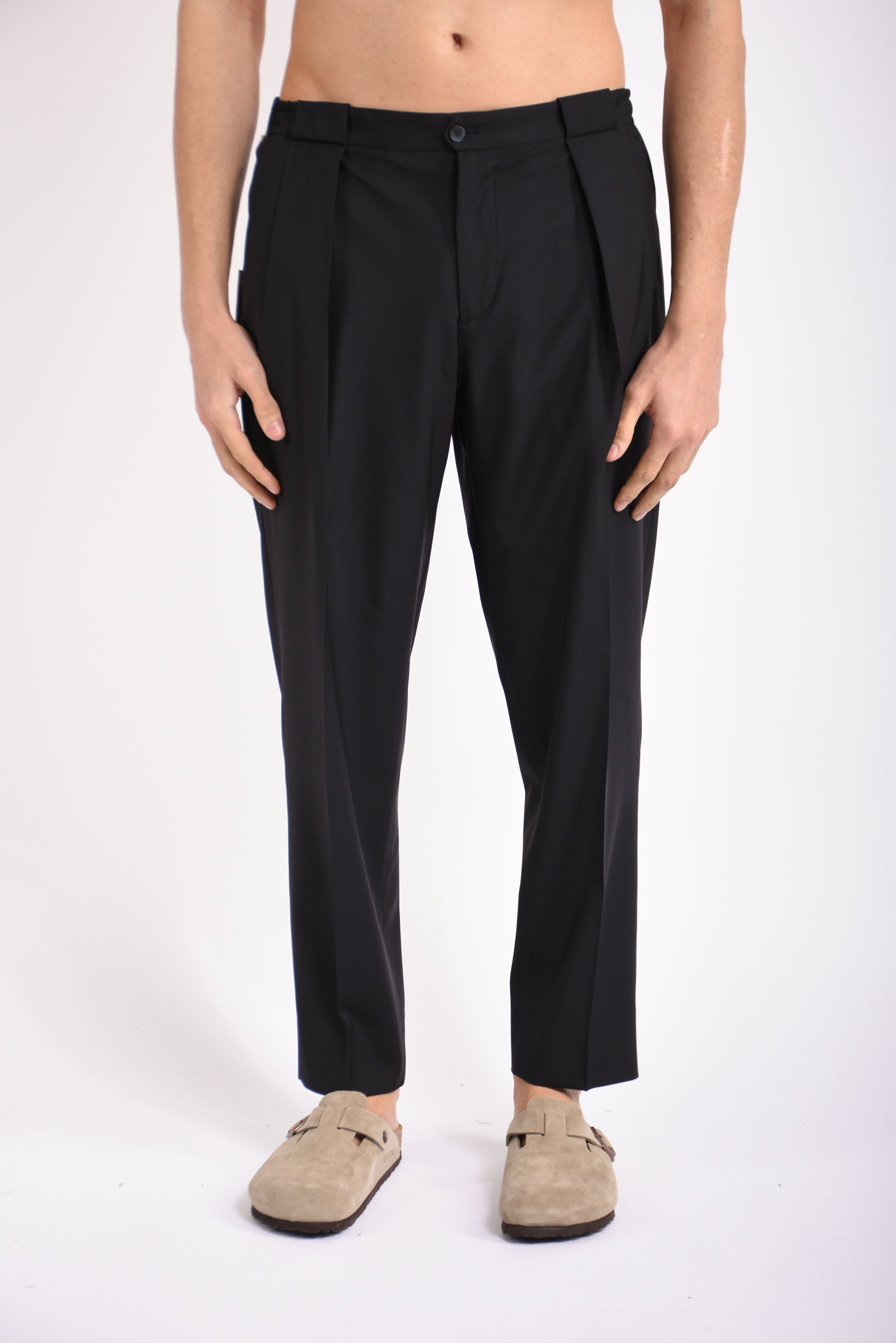 Pantaloni portobellos in fresco lana