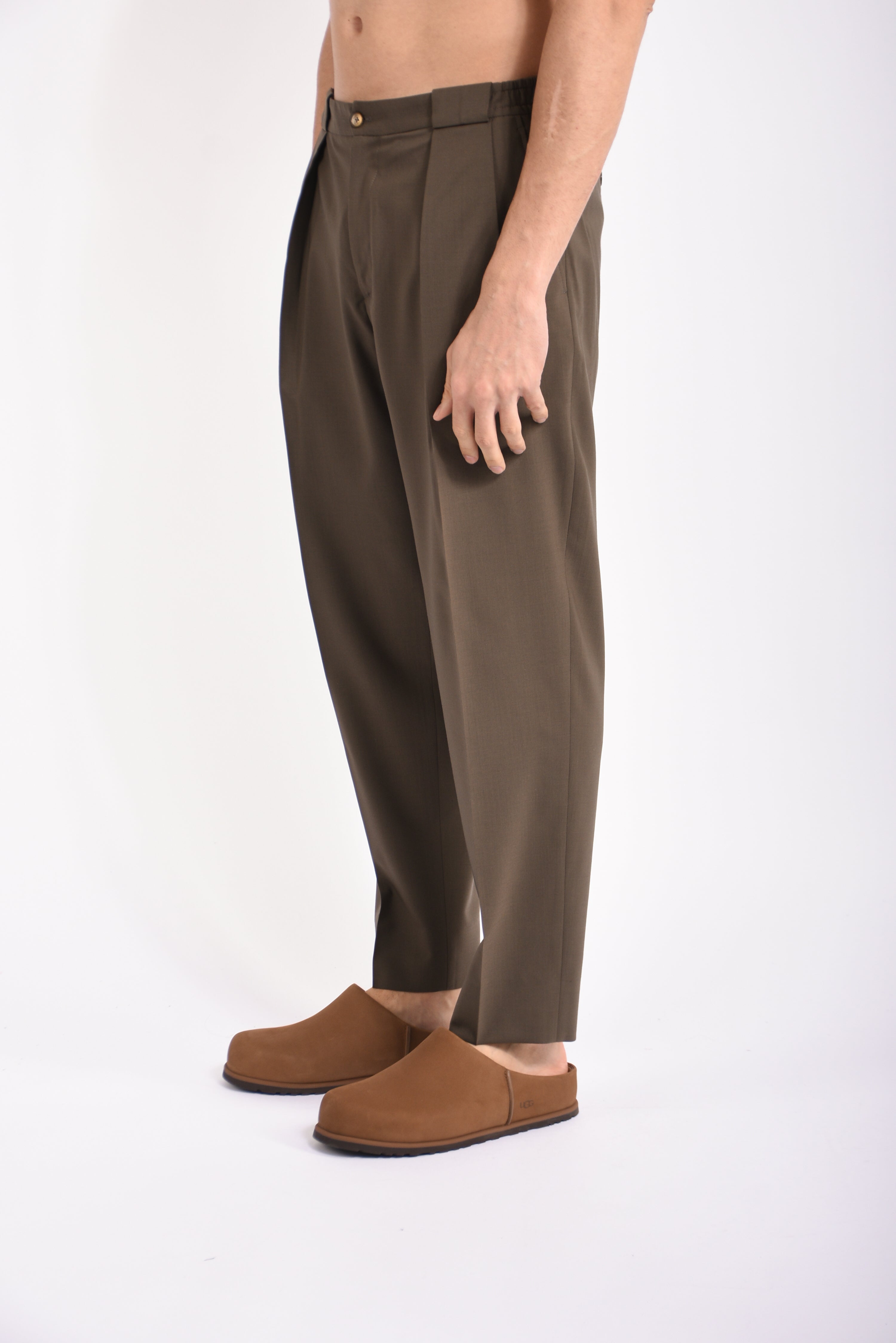 Pantaloni portobellos in fresco lana