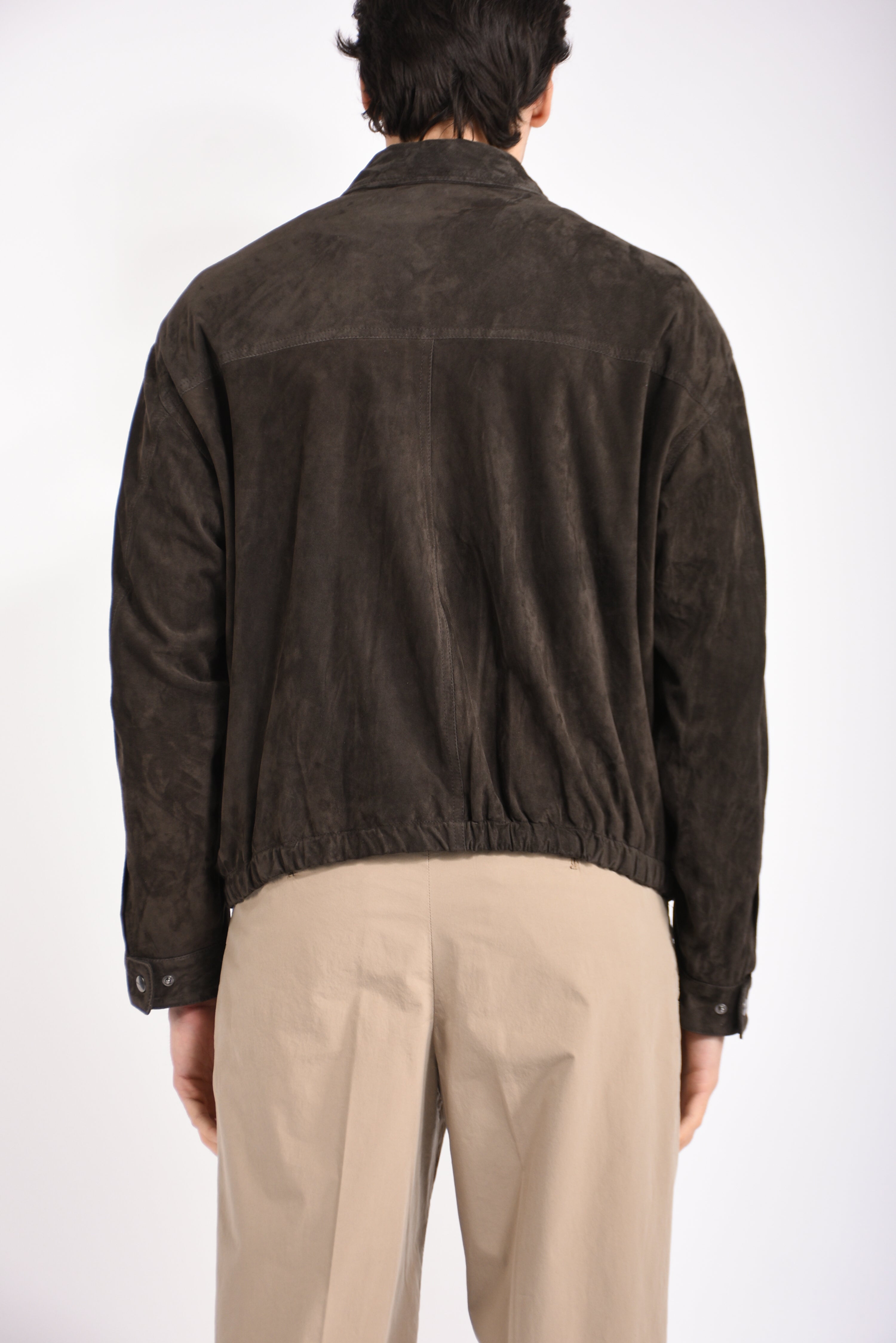 Bomber in camoscio