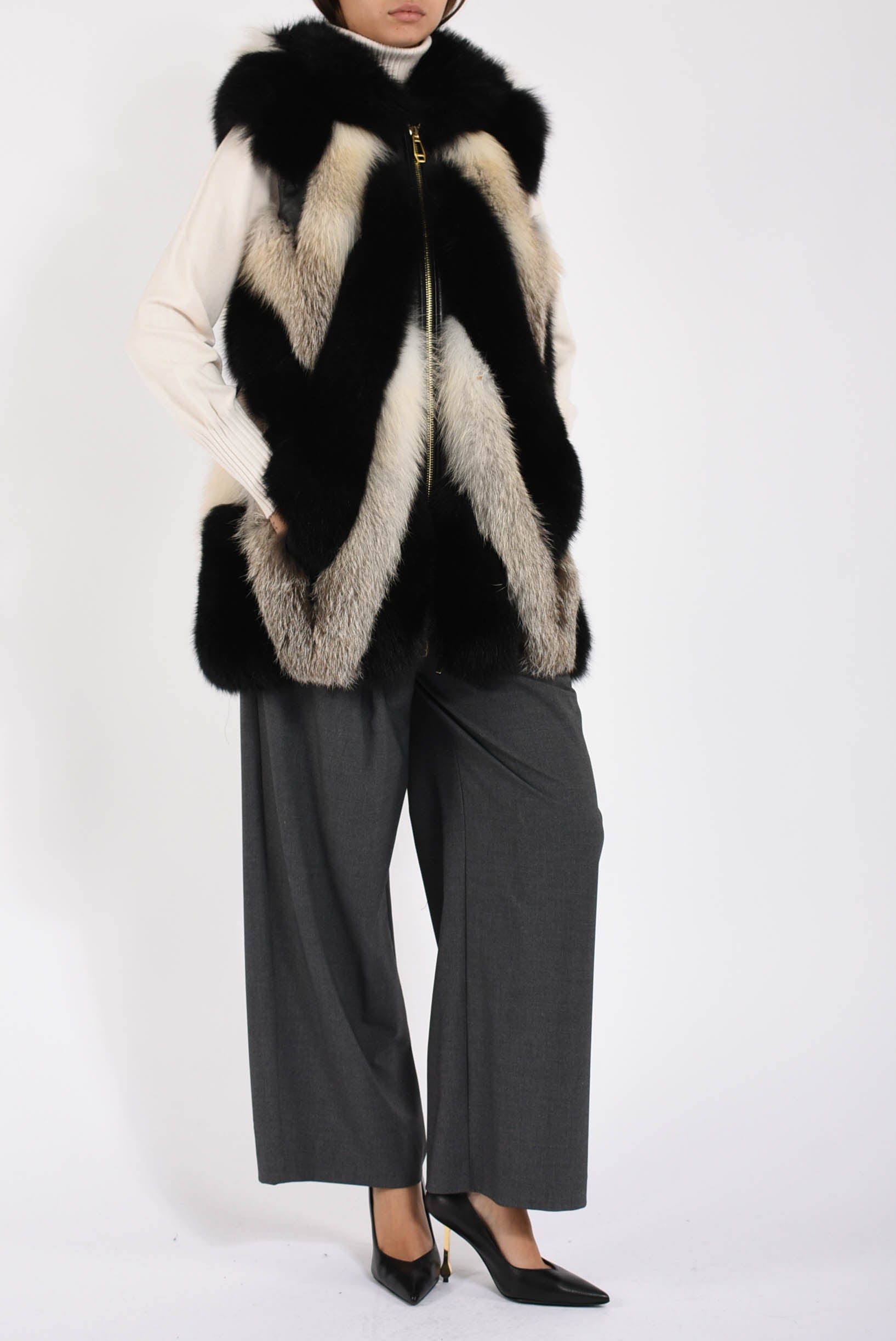 gilet in volpe