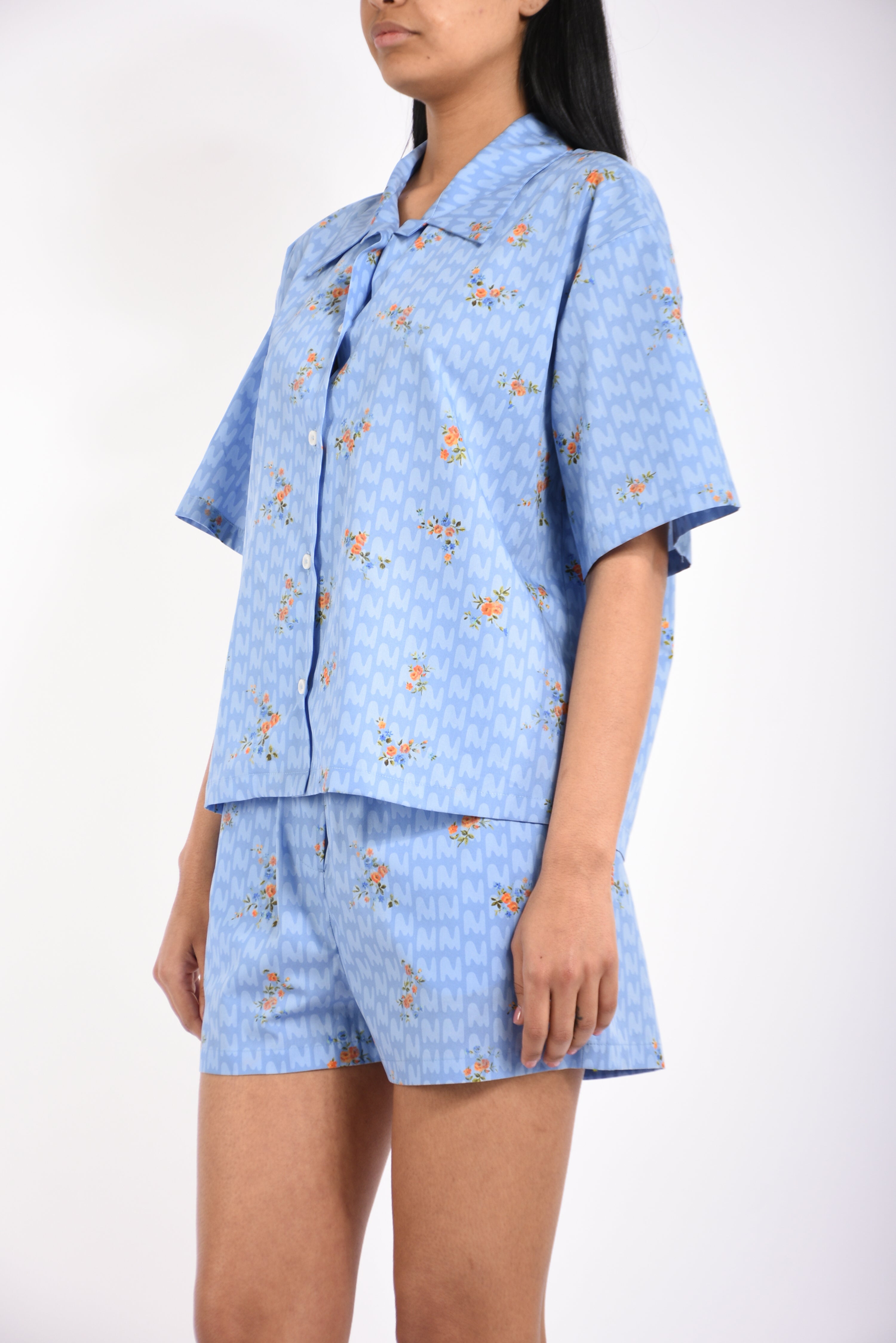 camicia in popeline stampato