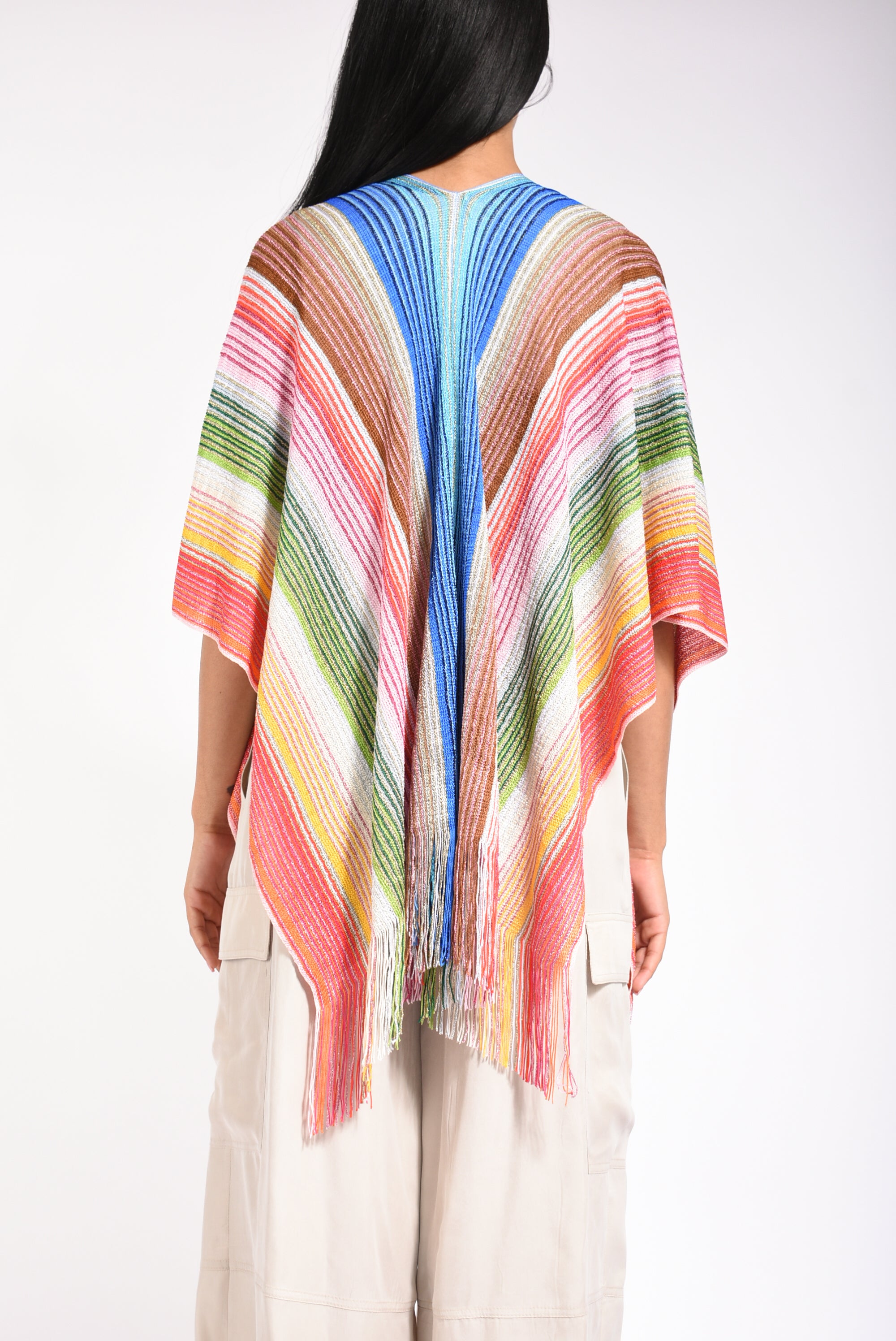 poncho in misto viscosa