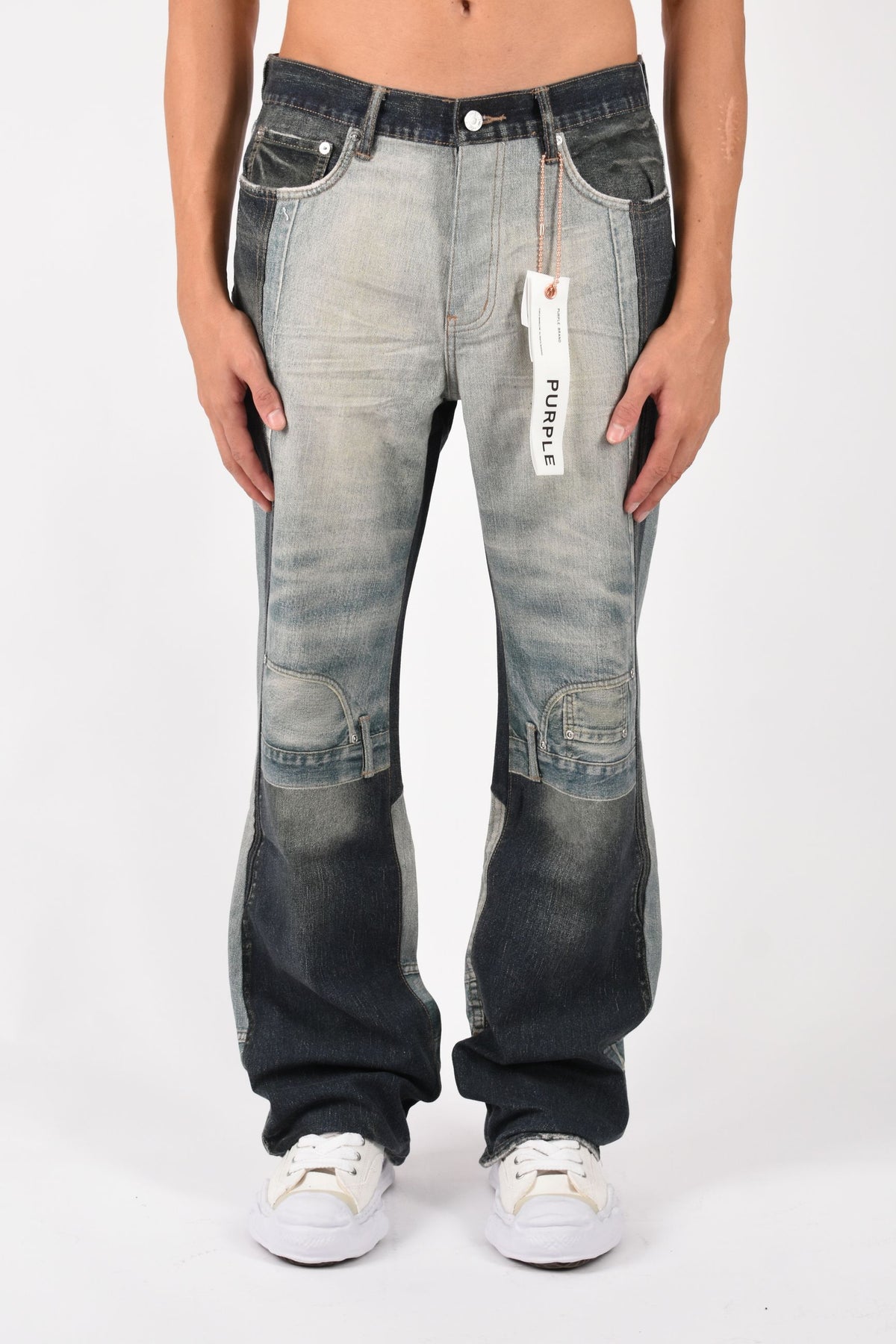Jeans bootcut stampato