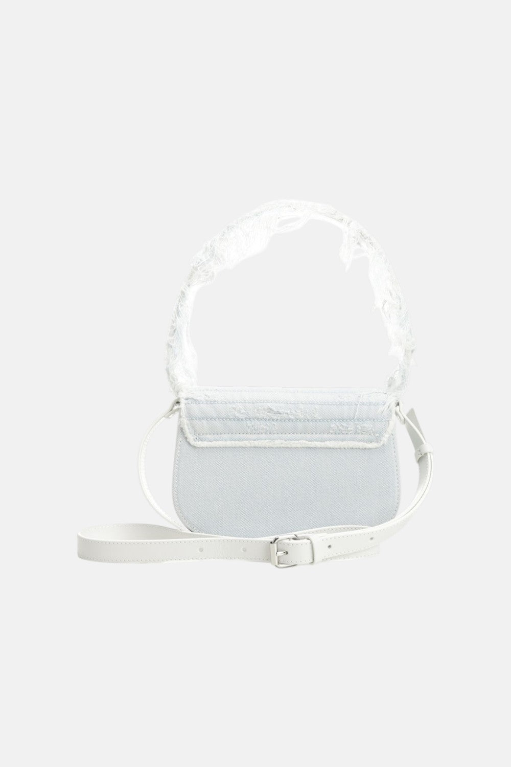 borsa a tracolla in denim e pelle 1dr