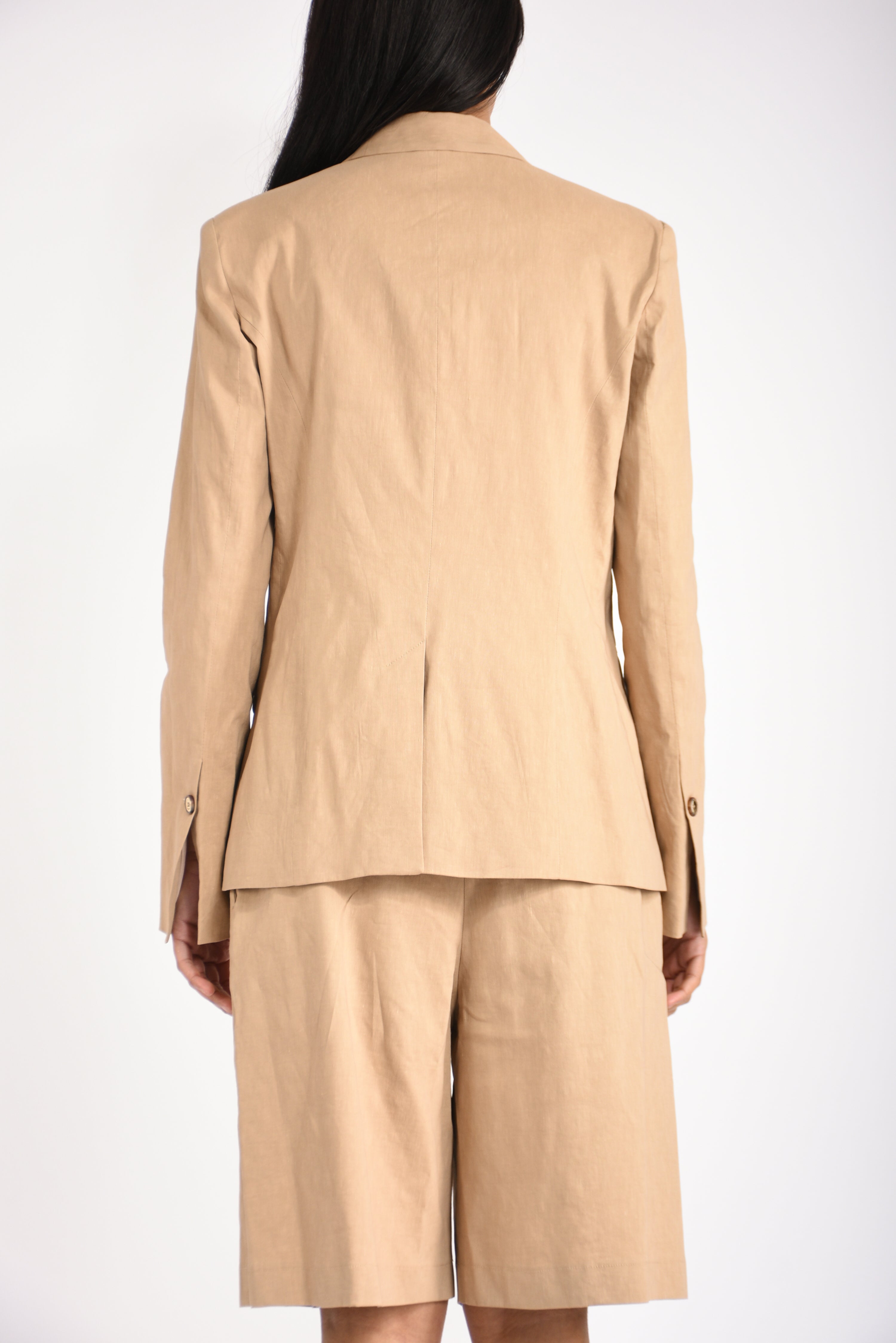 giacca monopetto in lino freda