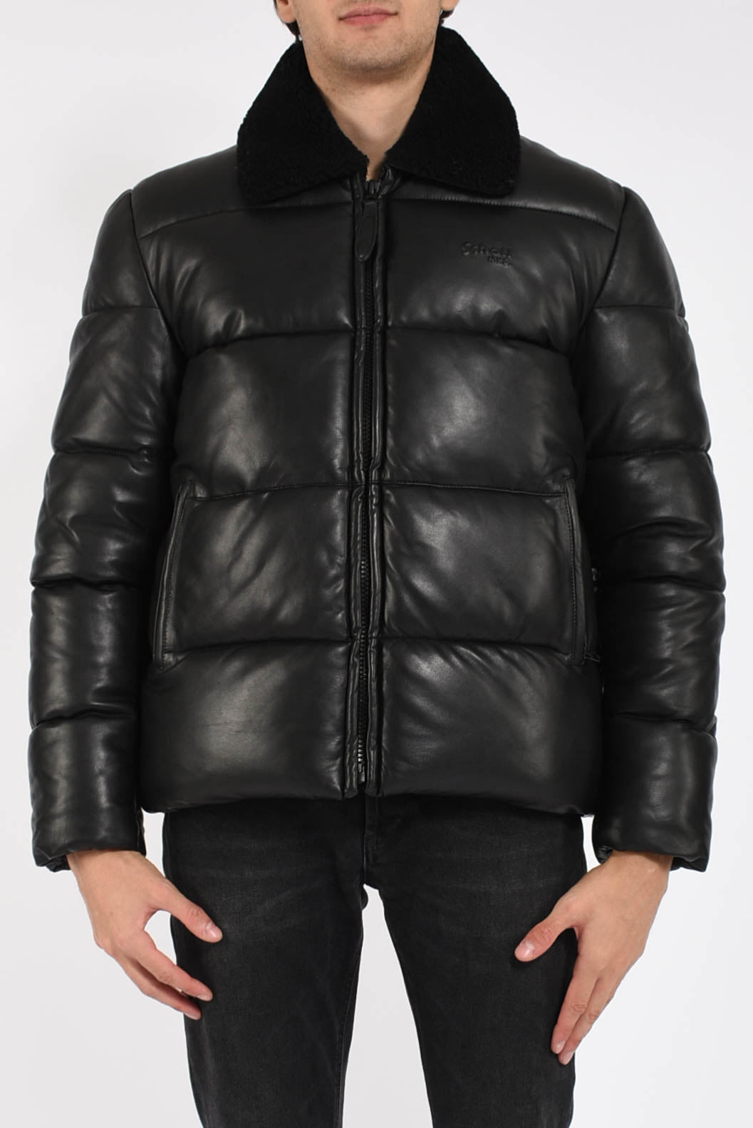 Piumino in pelle