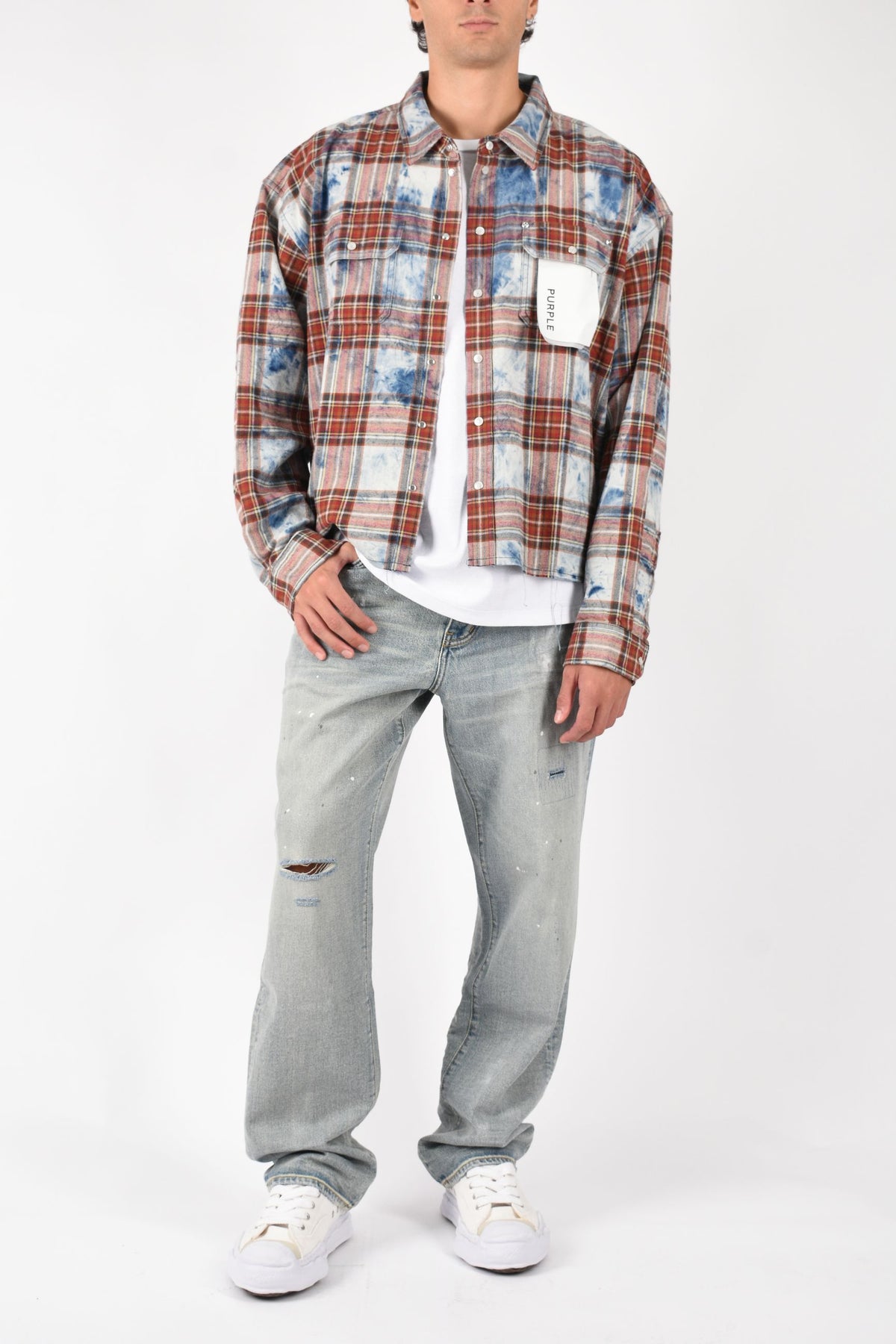Camicia check sfumata