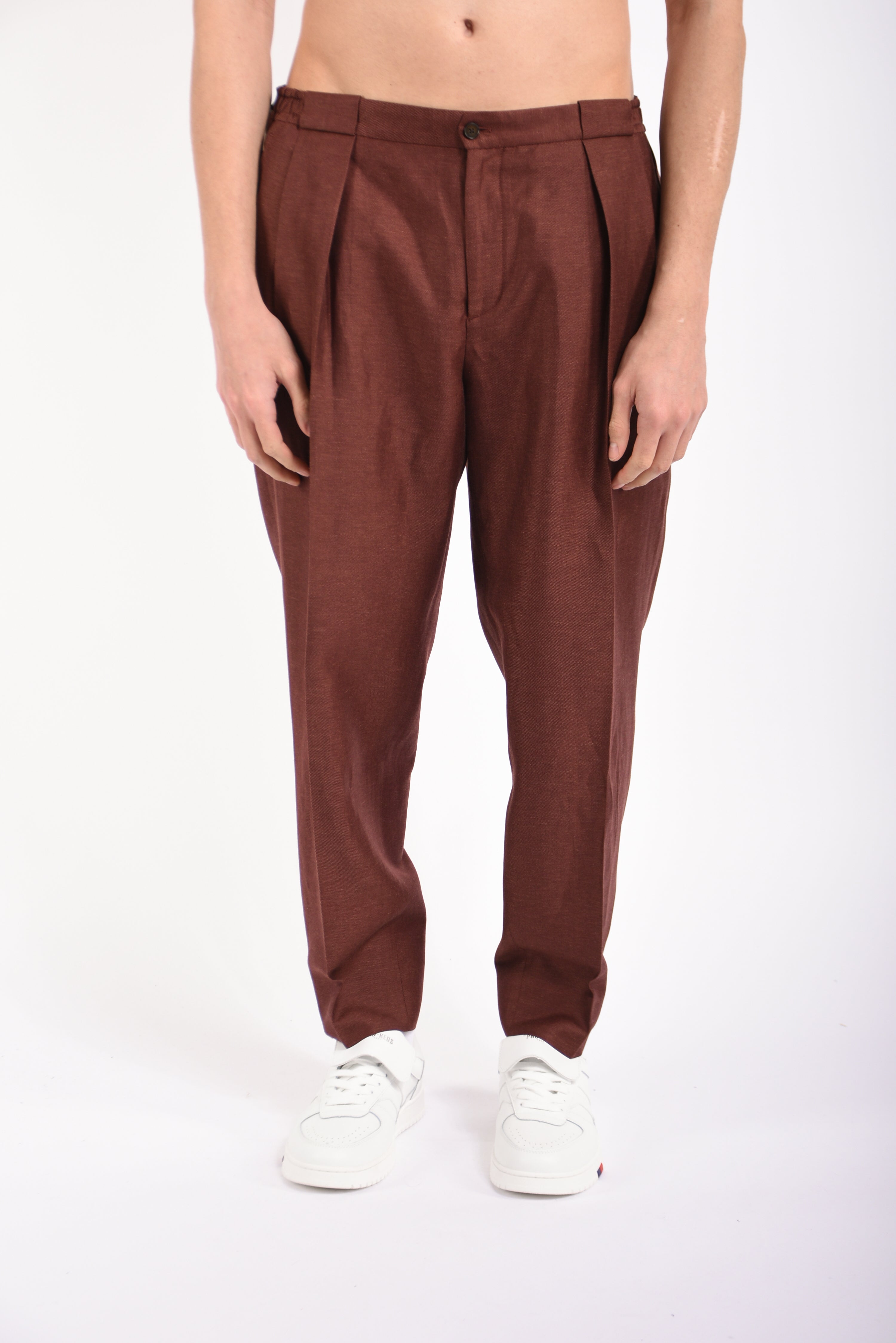 Pantaloni portobellos in misto lino