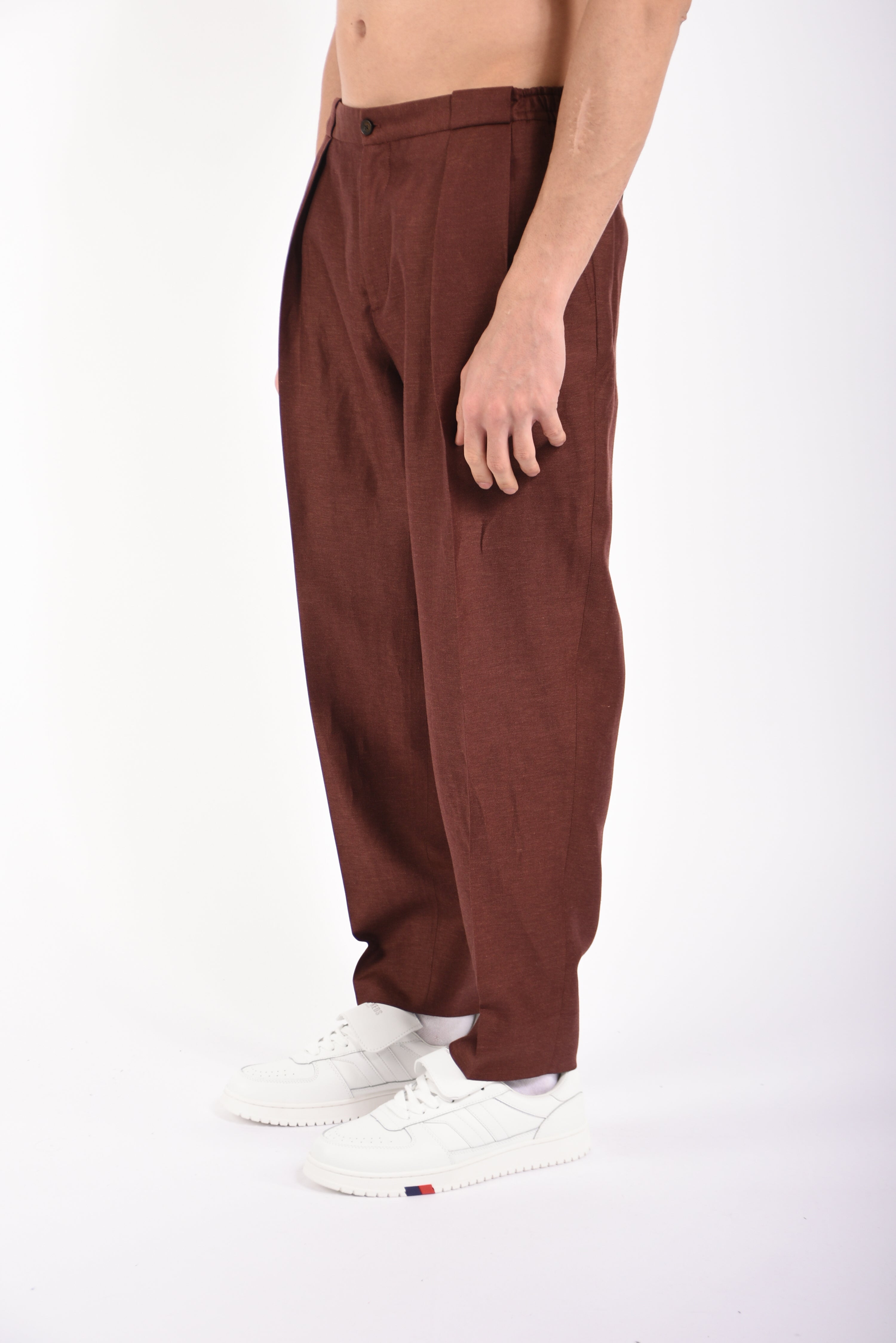 Pantaloni portobellos in misto lino
