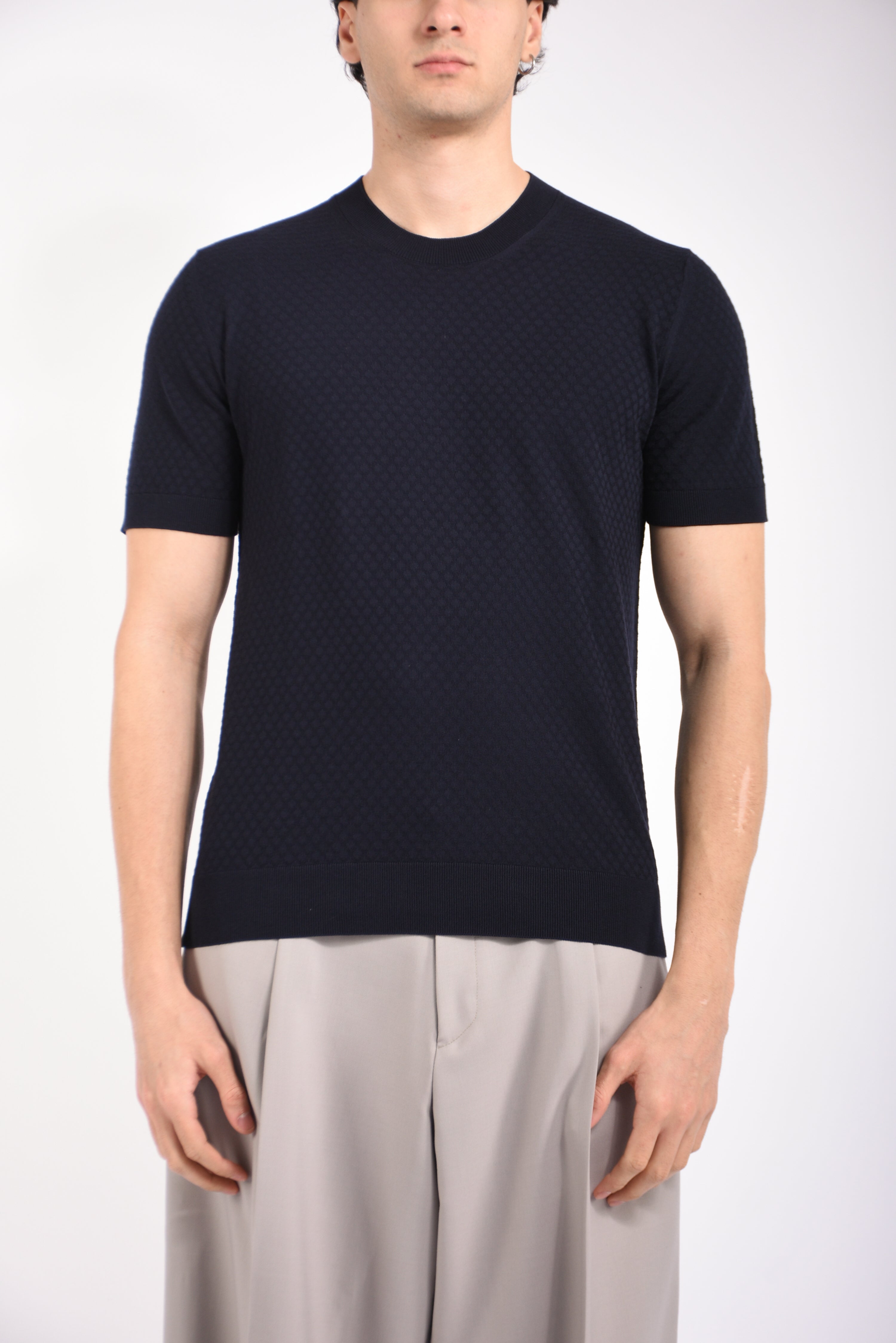 T-shirt in cotone losangato