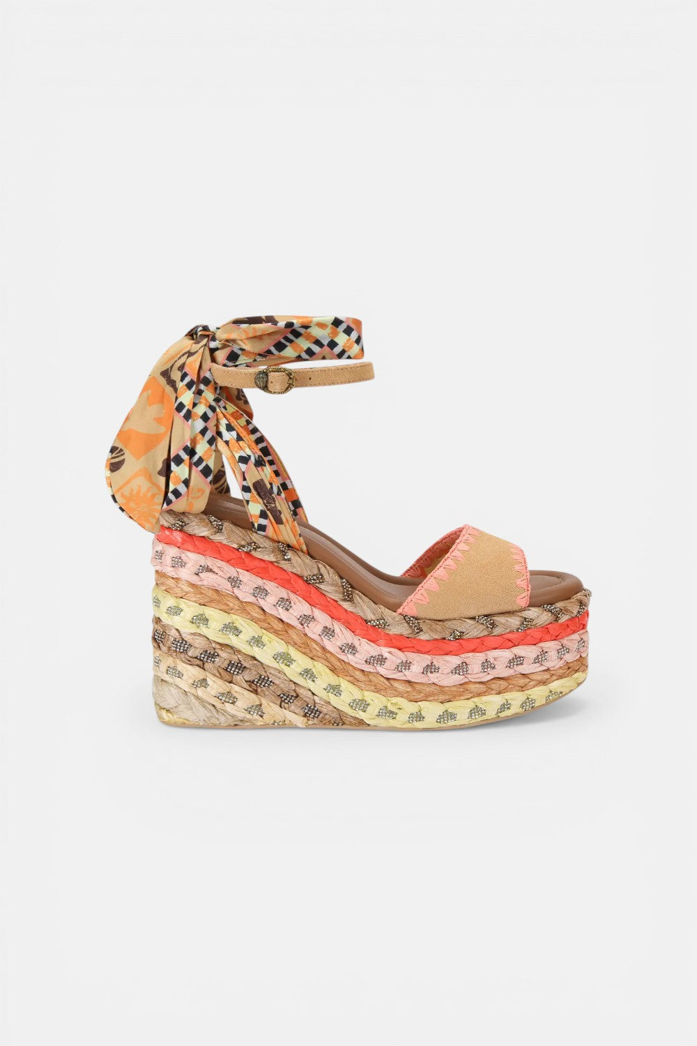 sandali con zeppa chelsea scarf wedge