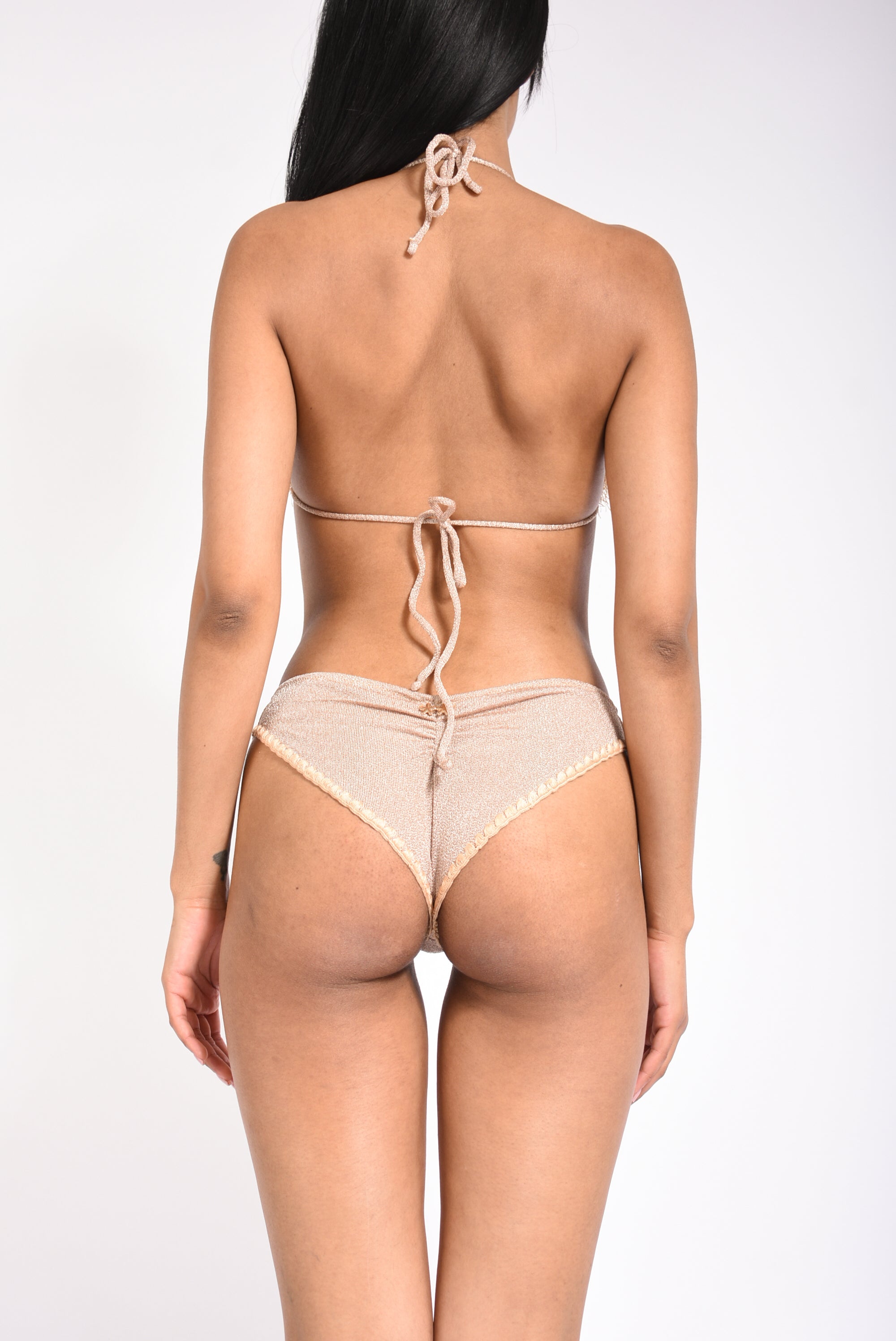 bikini a triangolo con coulotte fissa
