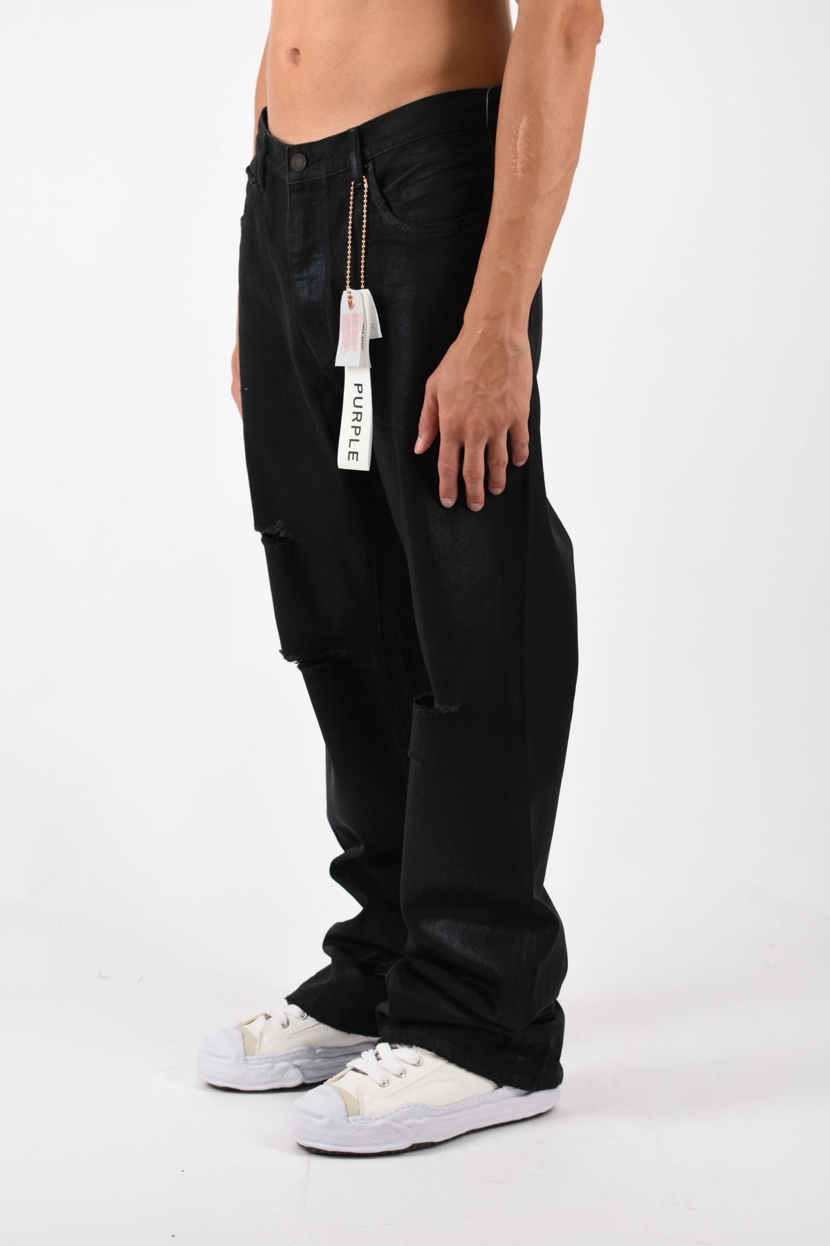 Jeans bootcut rinsed foil