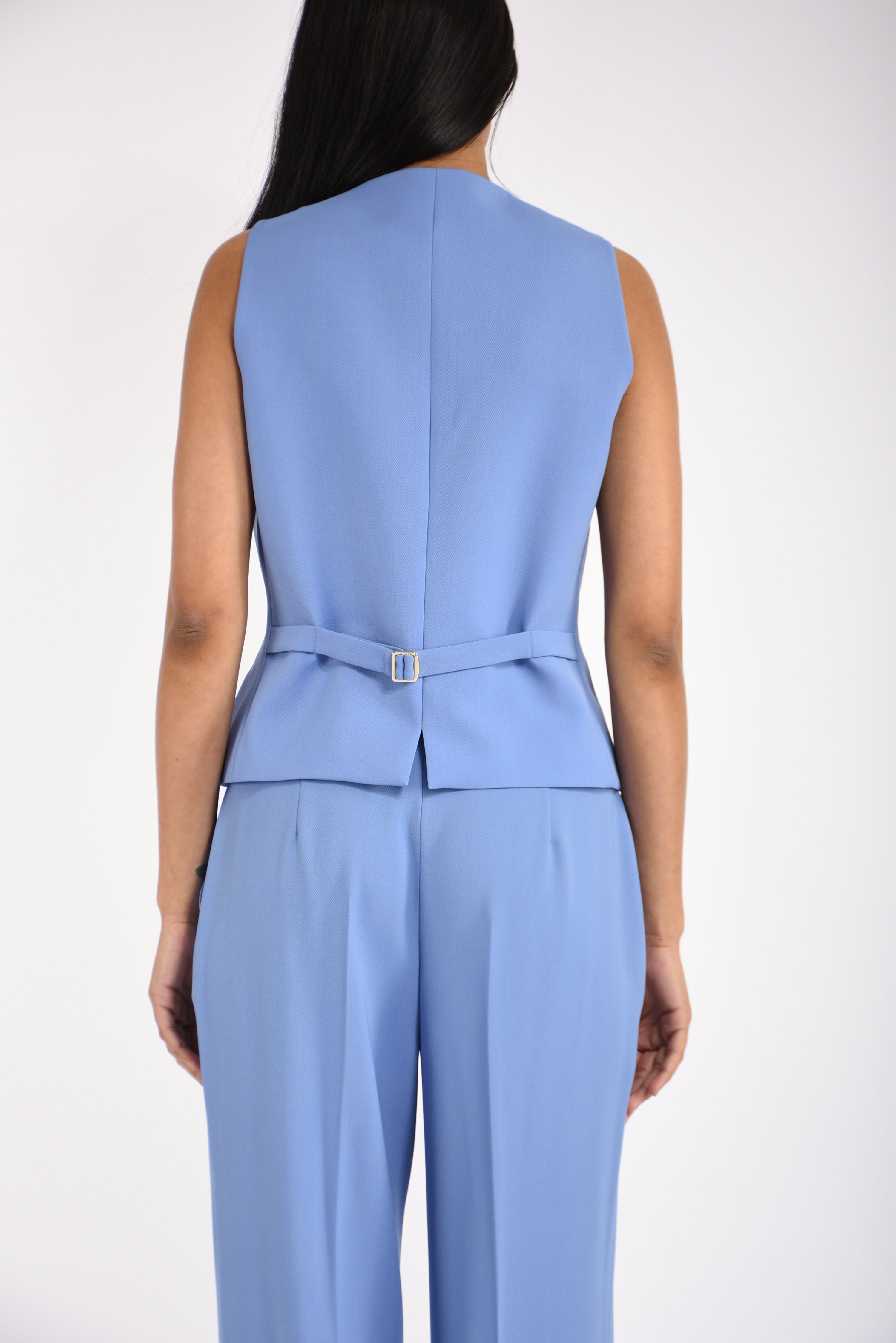 gilet in crepe di lana madia