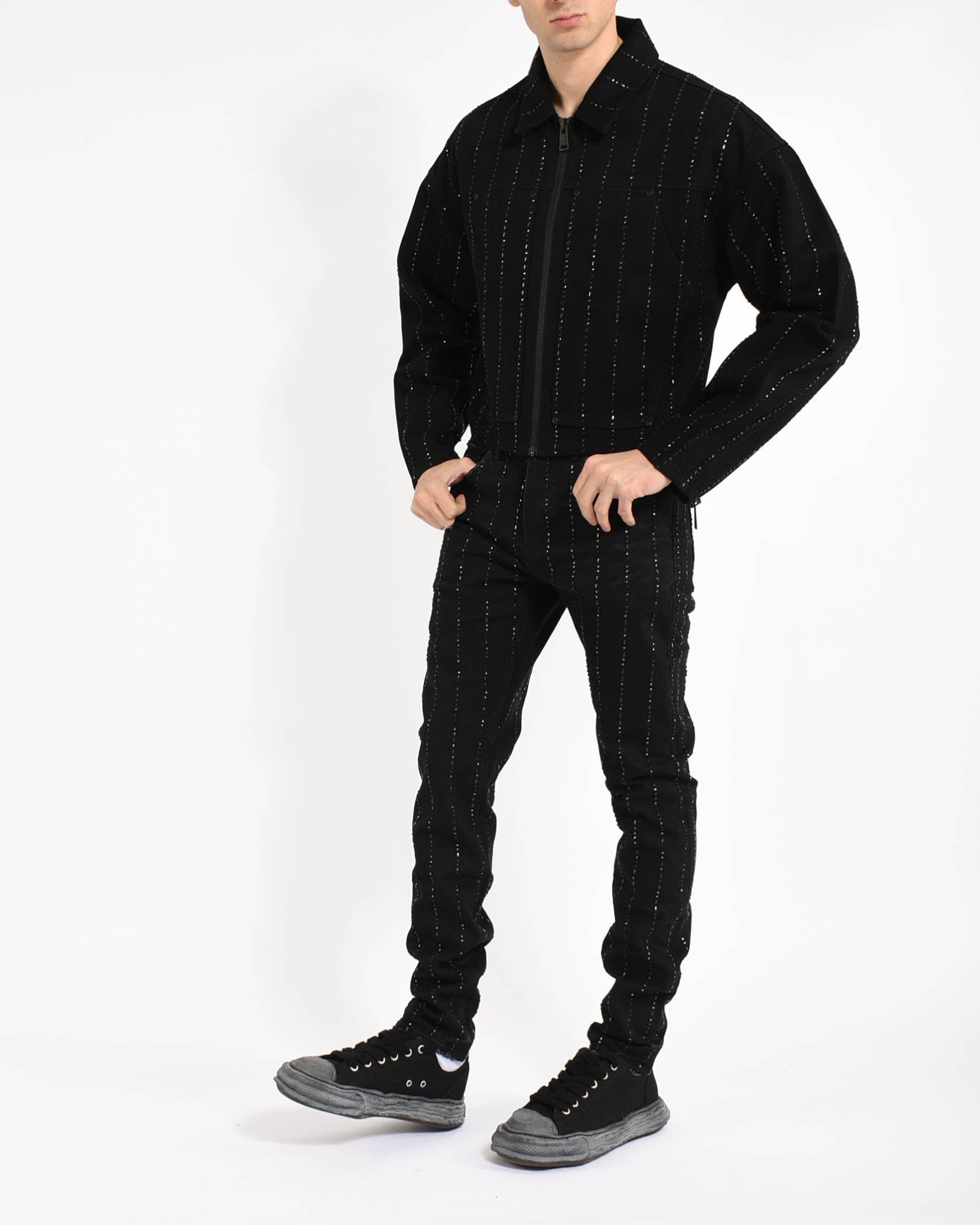 jeans skinny hotfix pinstripe
