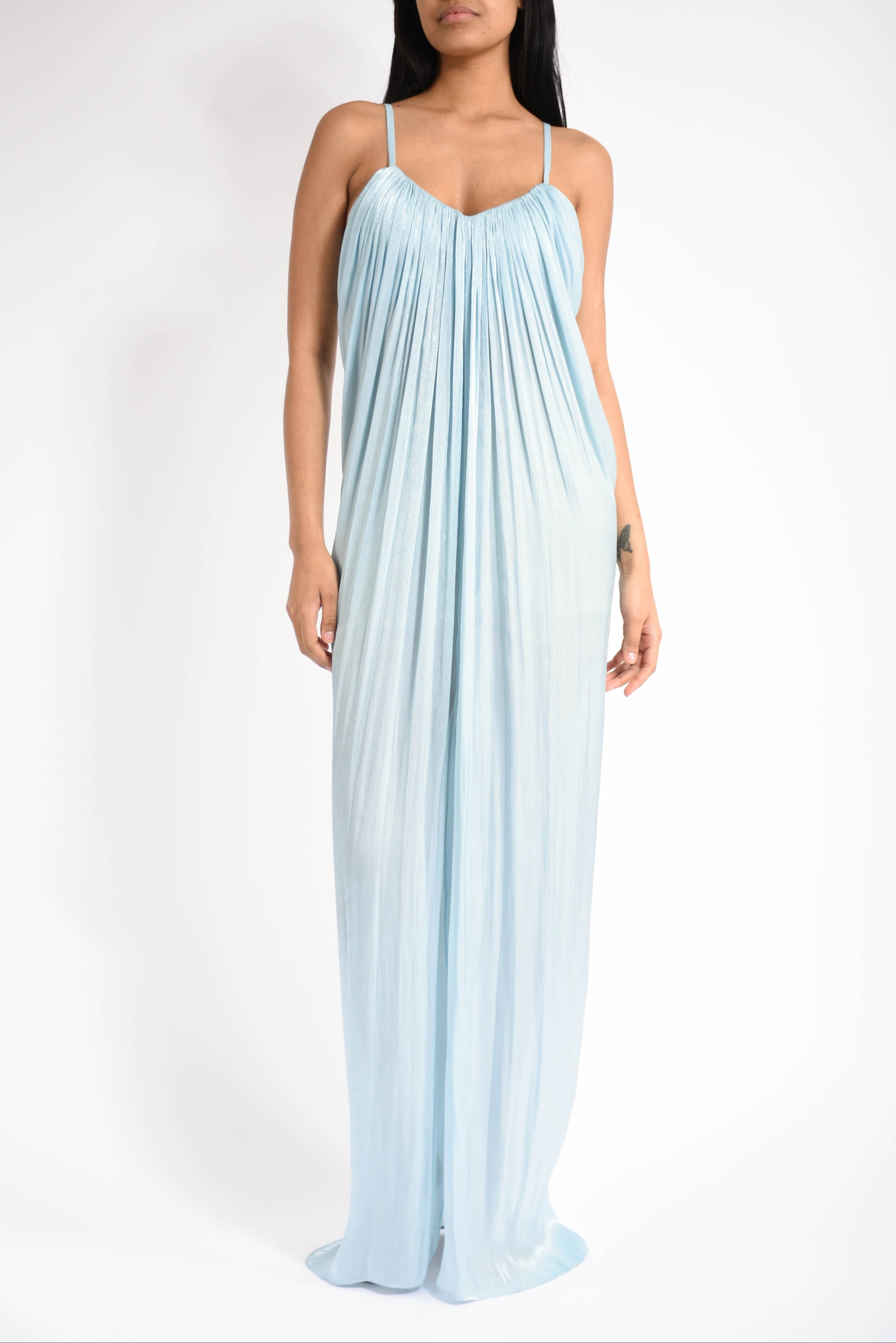 abito lungo in lurex